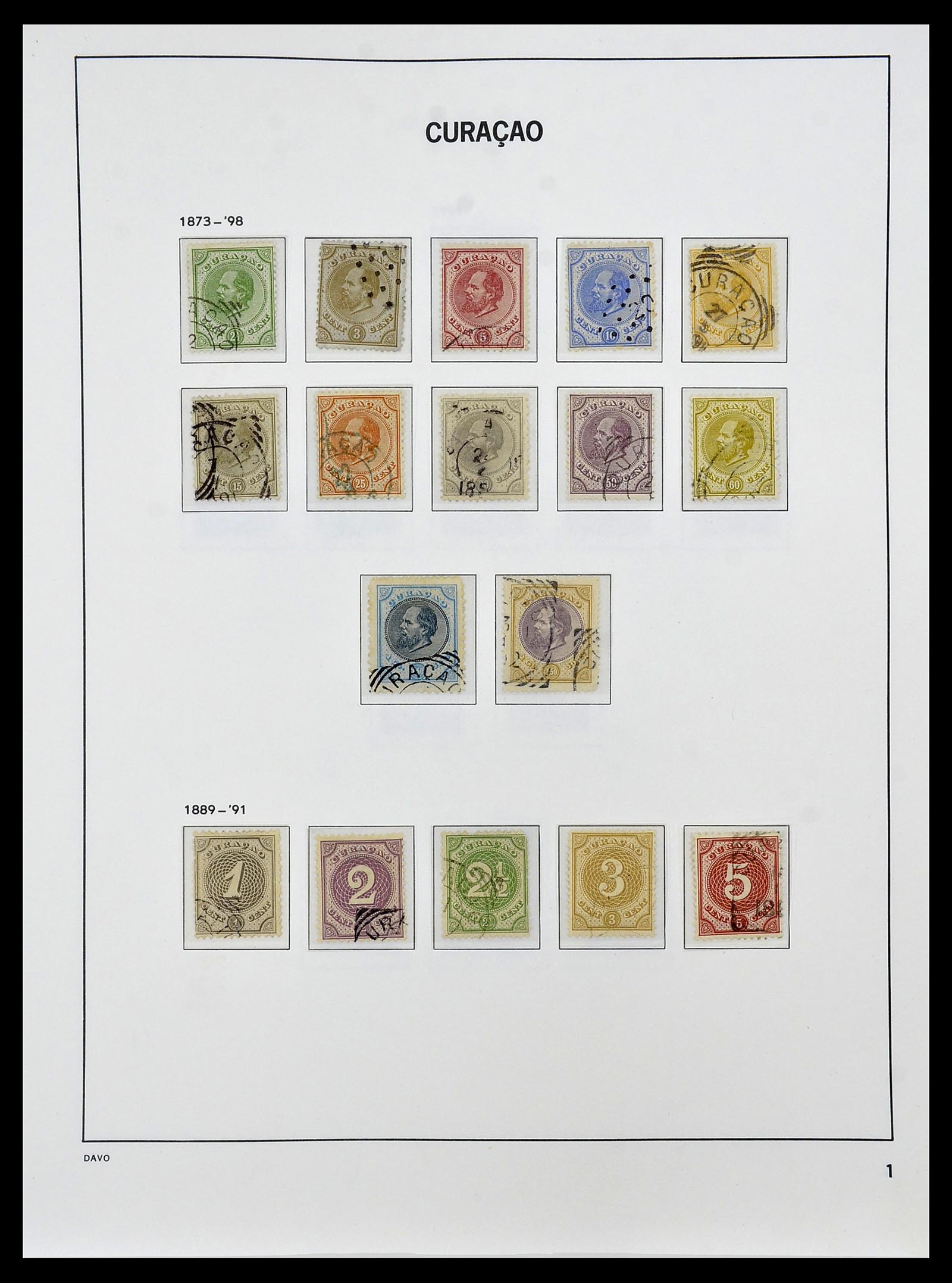34455 001 - Postzegelverzameling 34455 Curaçao/Antillen 1873-1999.