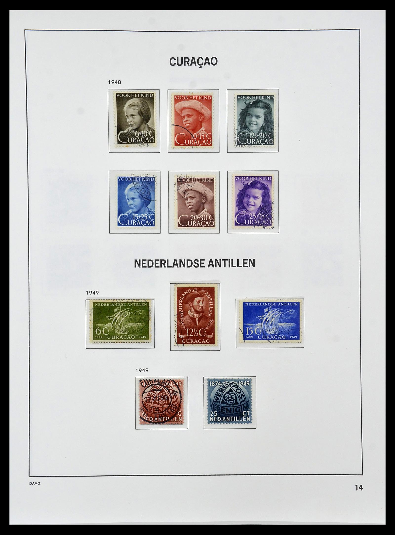 34455 013 - Postzegelverzameling 34455 Curaçao/Antillen 1873-1999.