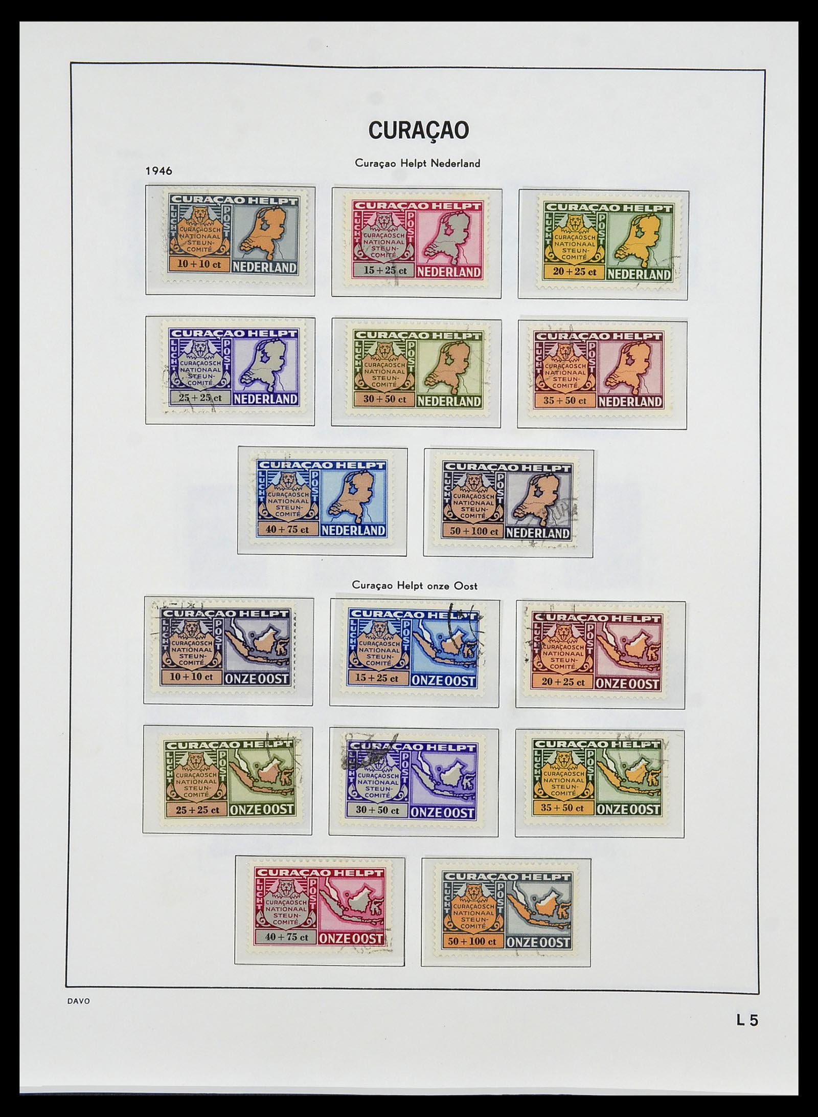 34455 018 - Postzegelverzameling 34455 Curaçao/Antillen 1873-1999.