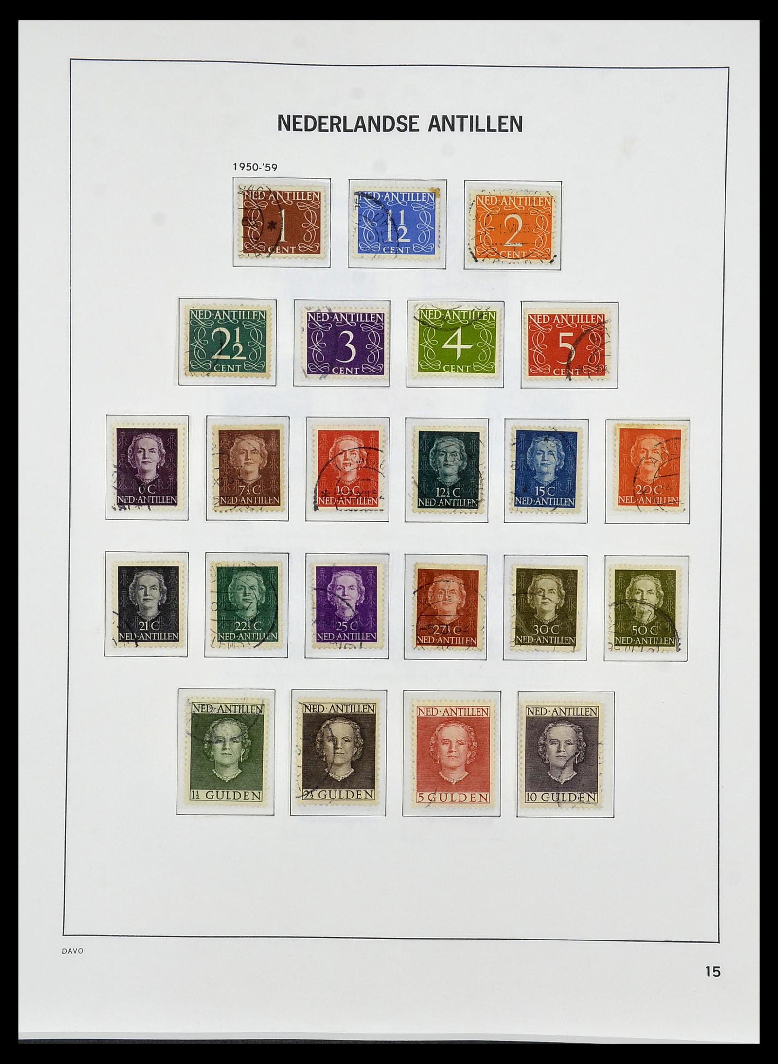 34455 023 - Postzegelverzameling 34455 Curaçao/Antillen 1873-1999.