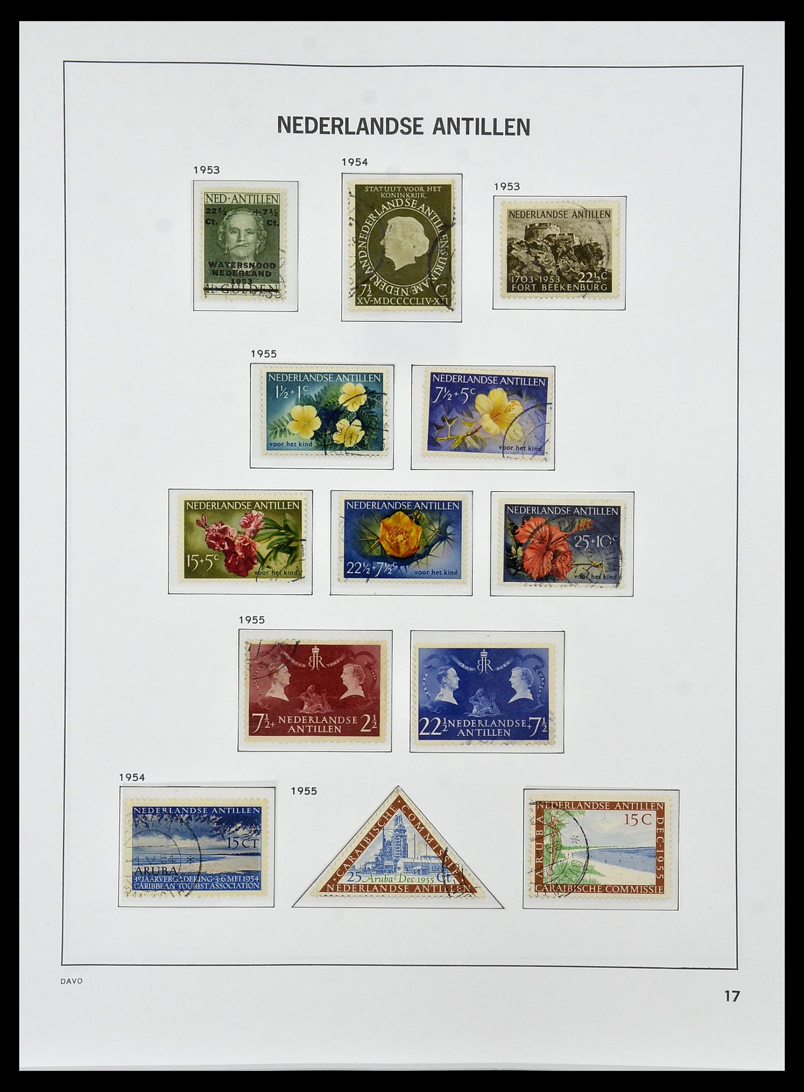 34455 025 - Postzegelverzameling 34455 Curaçao/Antillen 1873-1999.
