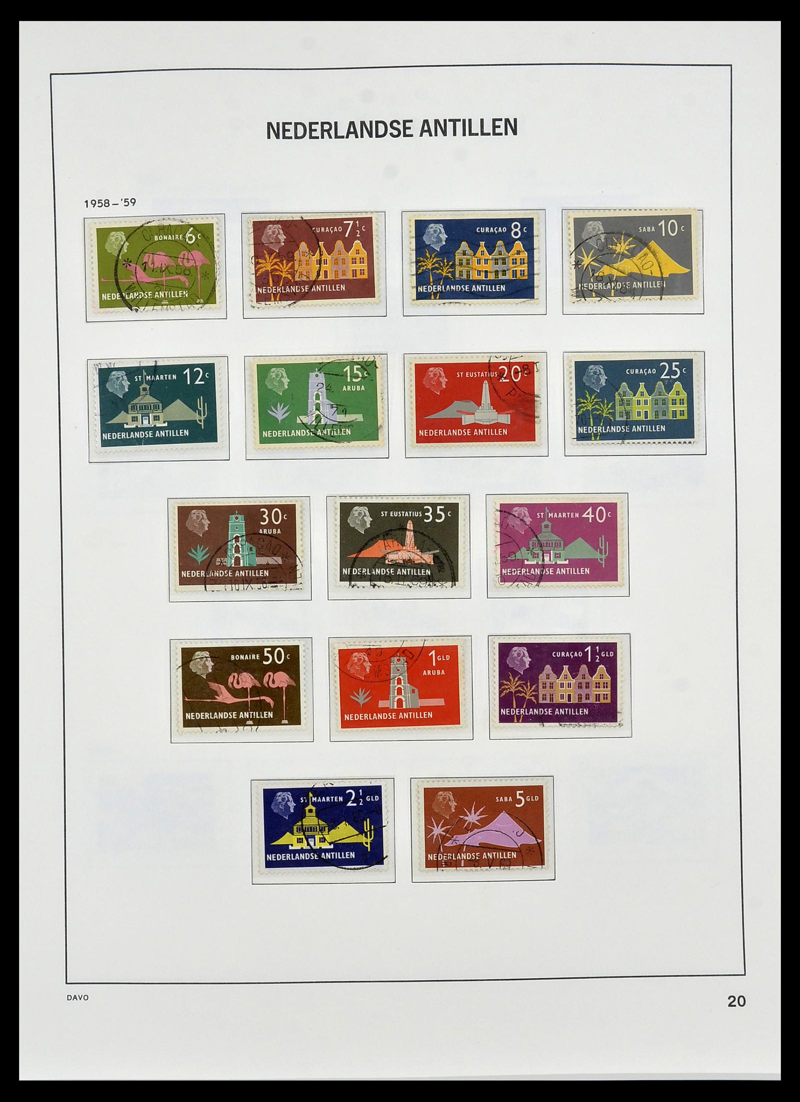 34455 029 - Postzegelverzameling 34455 Curaçao/Antillen 1873-1999.