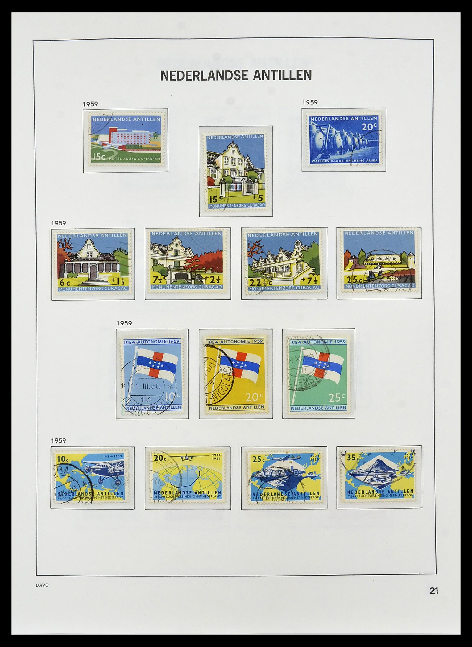 34455 030 - Postzegelverzameling 34455 Curaçao/Antillen 1873-1999.