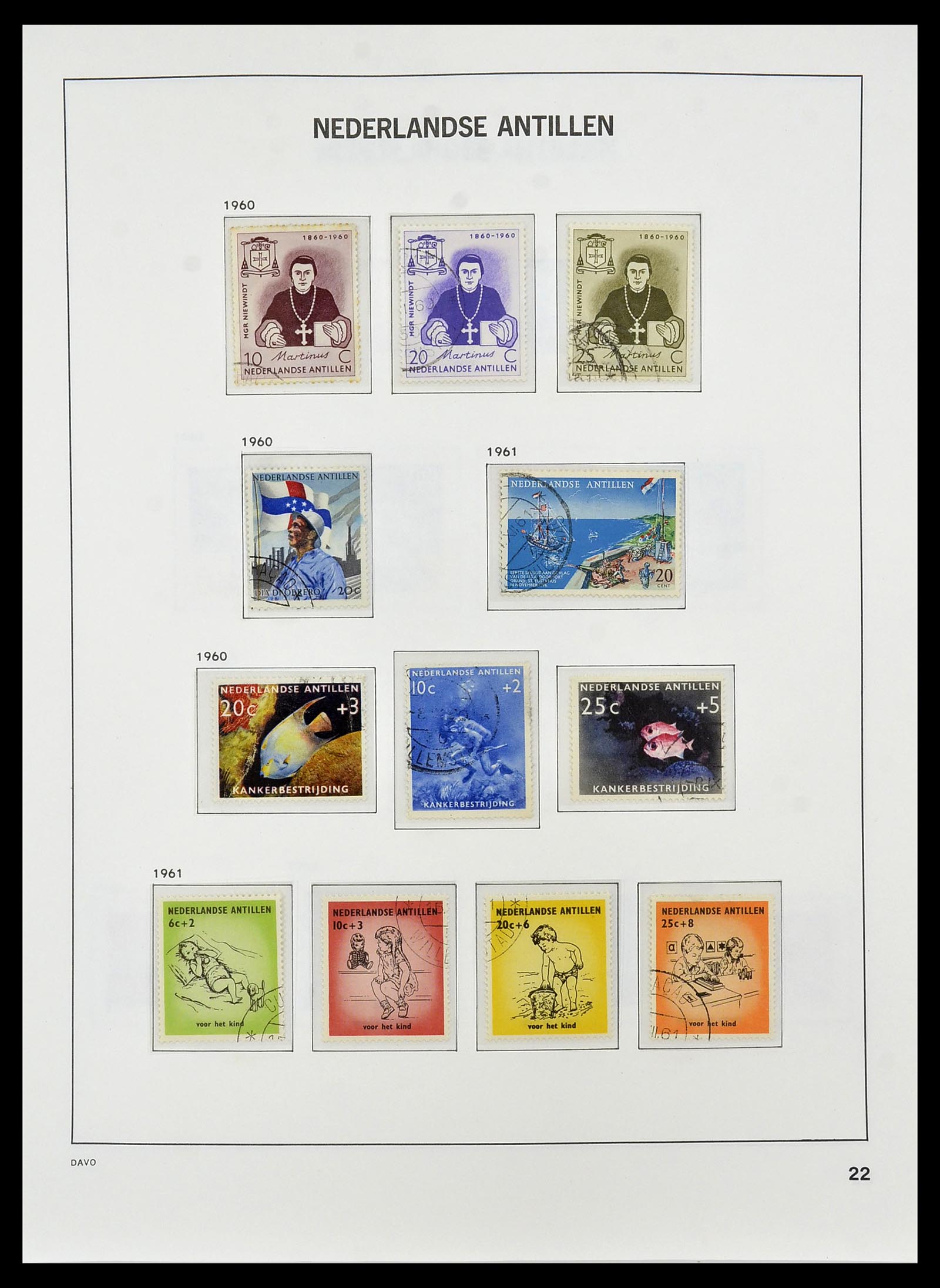 34455 031 - Postzegelverzameling 34455 Curaçao/Antillen 1873-1999.