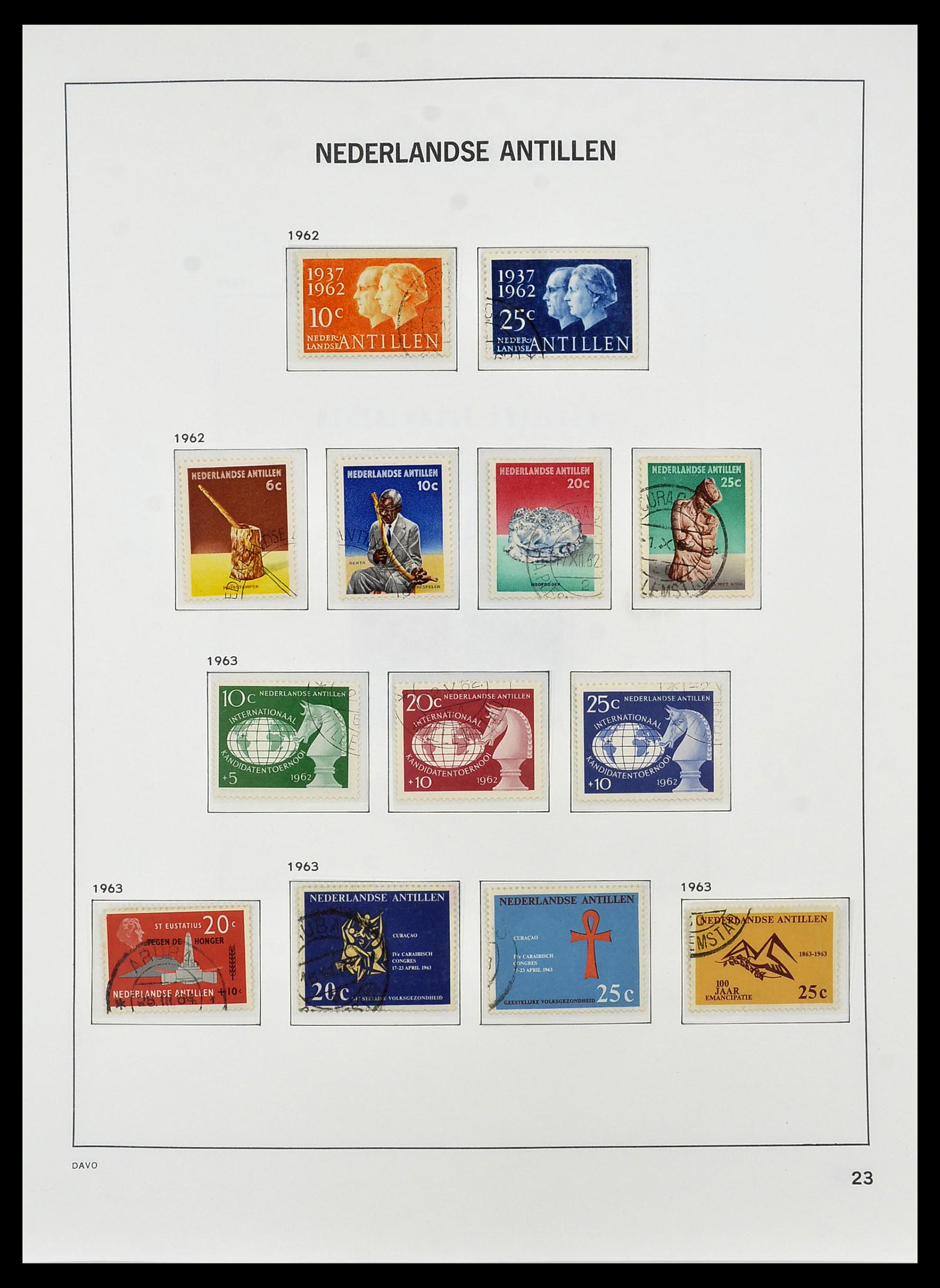 34455 032 - Postzegelverzameling 34455 Curaçao/Antillen 1873-1999.
