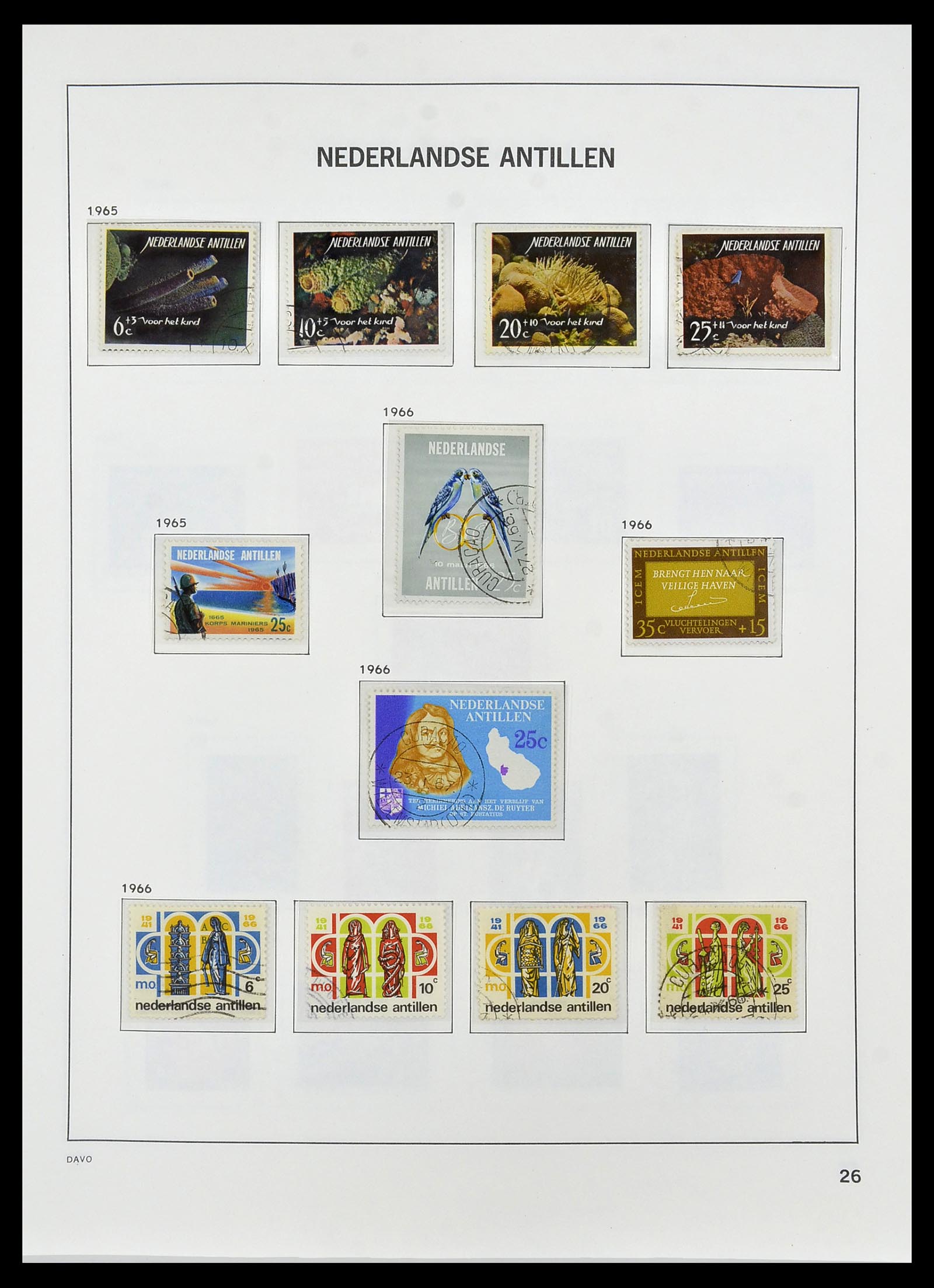 34455 036 - Postzegelverzameling 34455 Curaçao/Antillen 1873-1999.
