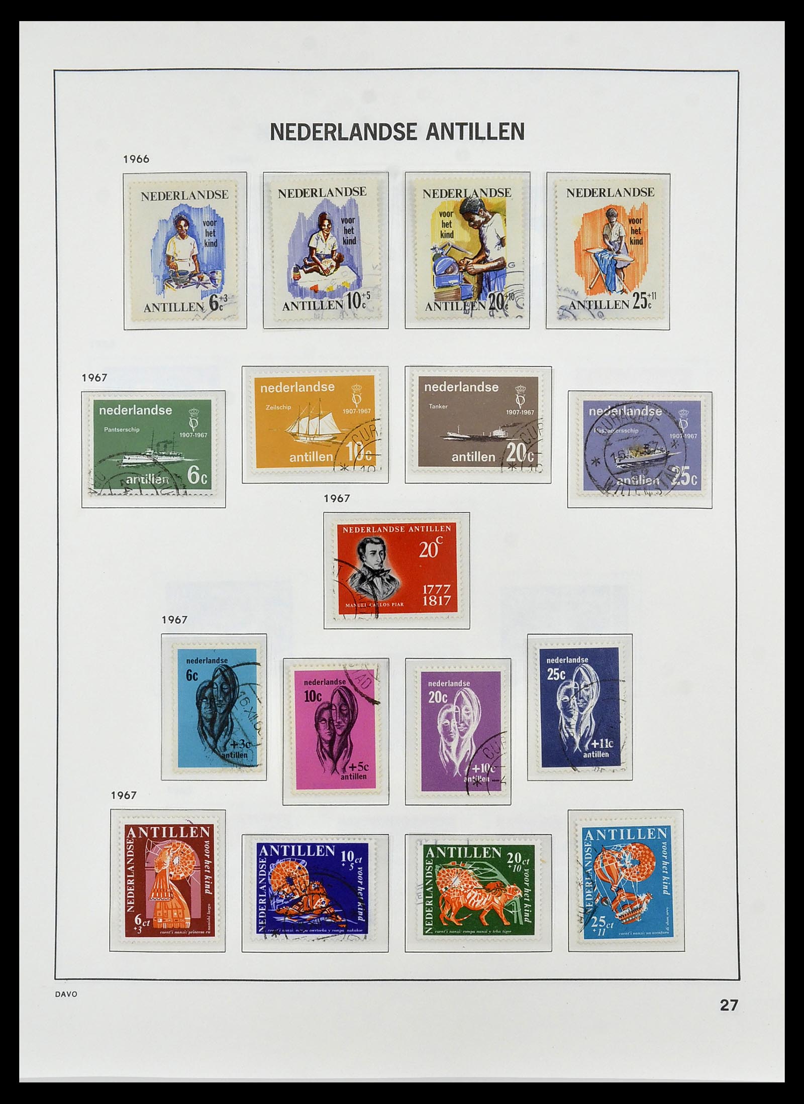 34455 037 - Postzegelverzameling 34455 Curaçao/Antillen 1873-1999.
