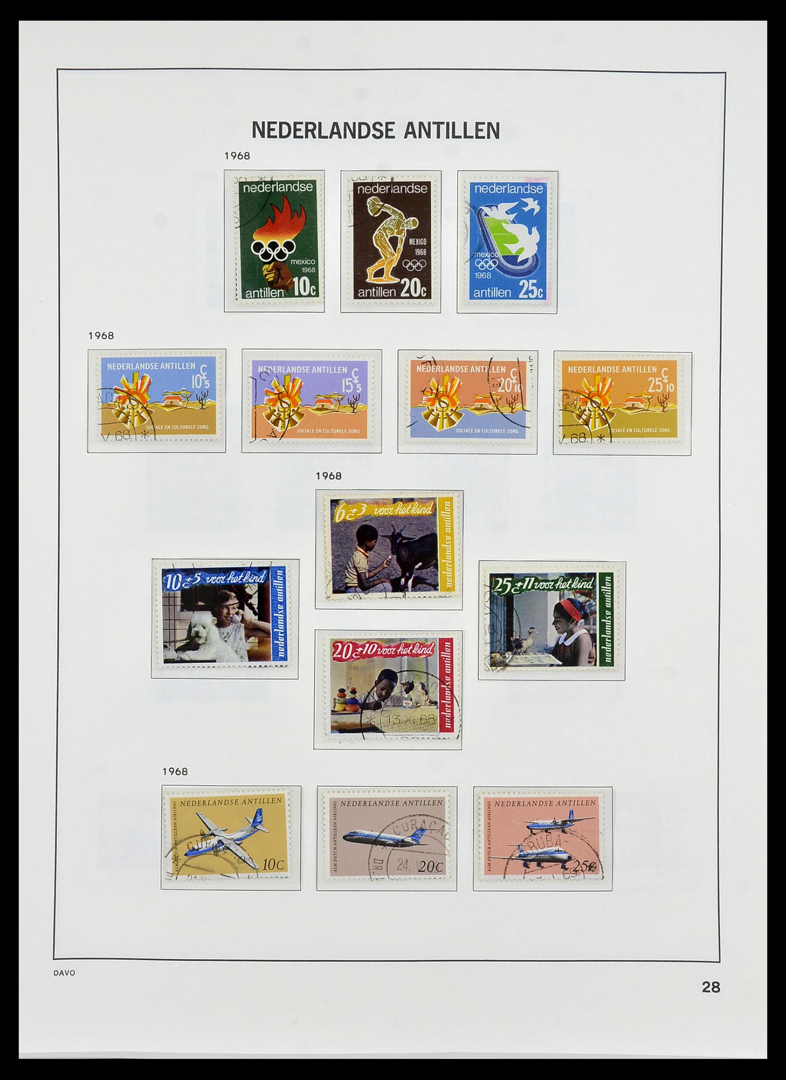 34455 038 - Postzegelverzameling 34455 Curaçao/Antillen 1873-1999.