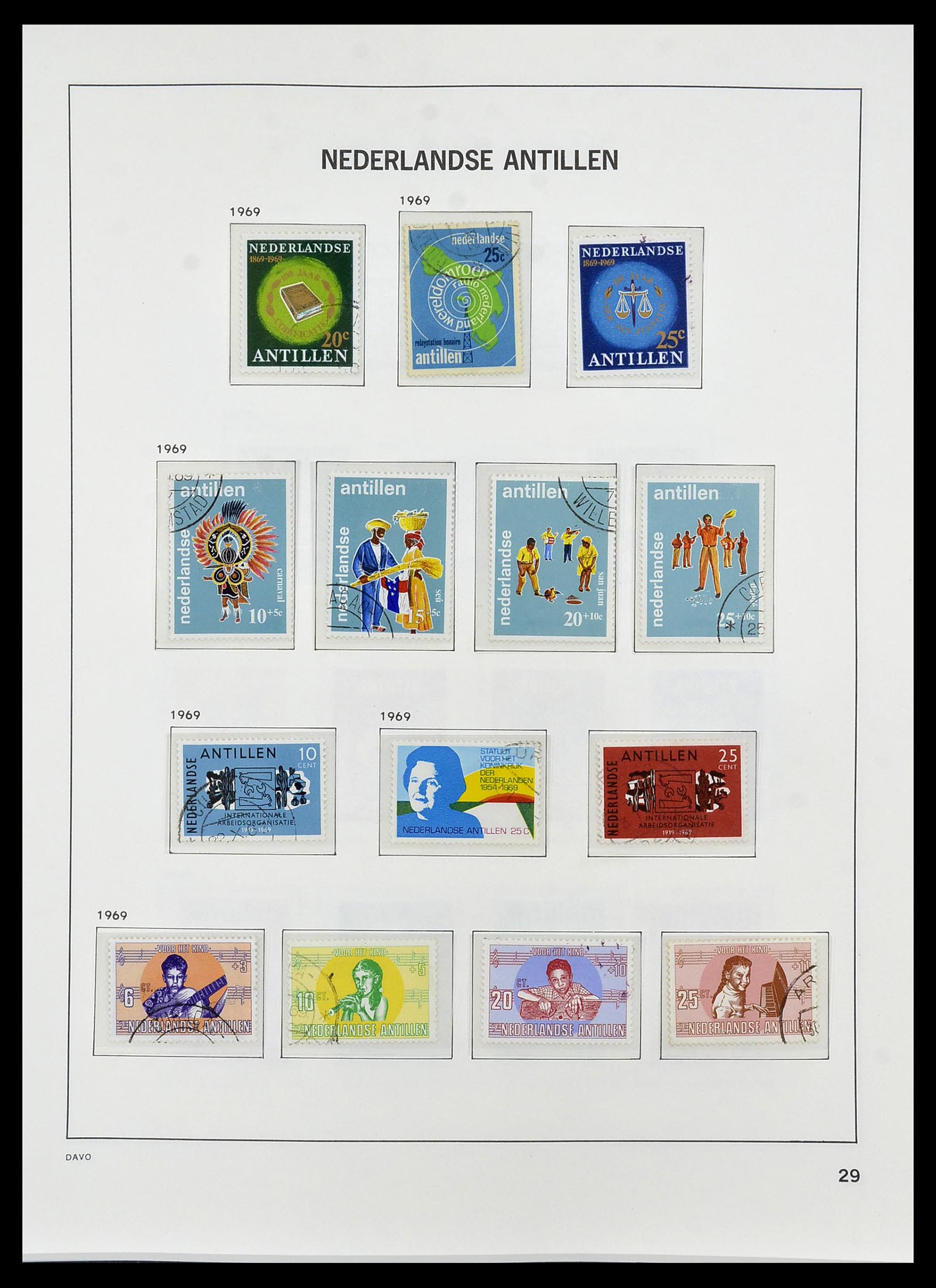 34455 039 - Postzegelverzameling 34455 Curaçao/Antillen 1873-1999.