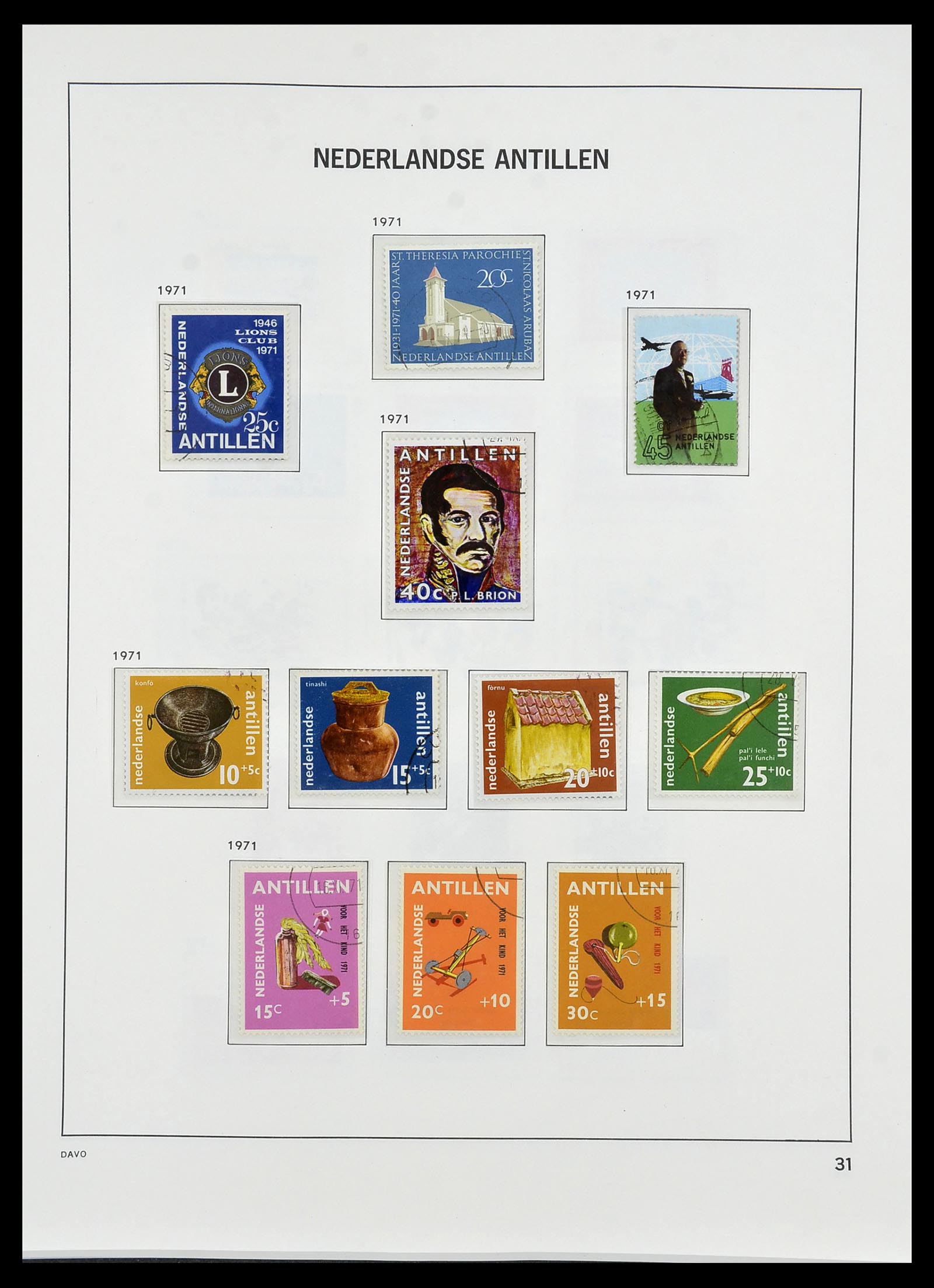 34455 041 - Postzegelverzameling 34455 Curaçao/Antillen 1873-1999.