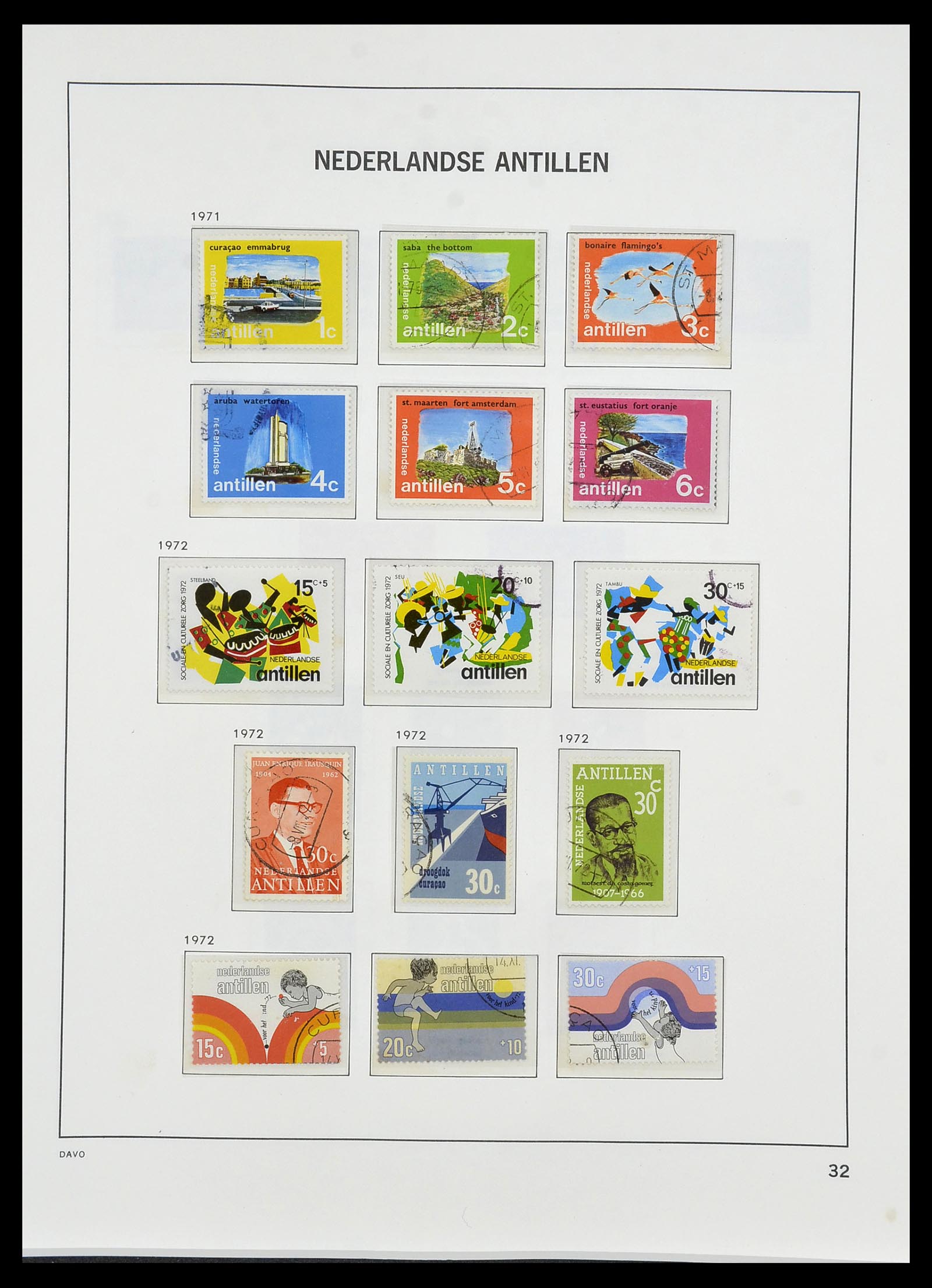 34455 042 - Postzegelverzameling 34455 Curaçao/Antillen 1873-1999.