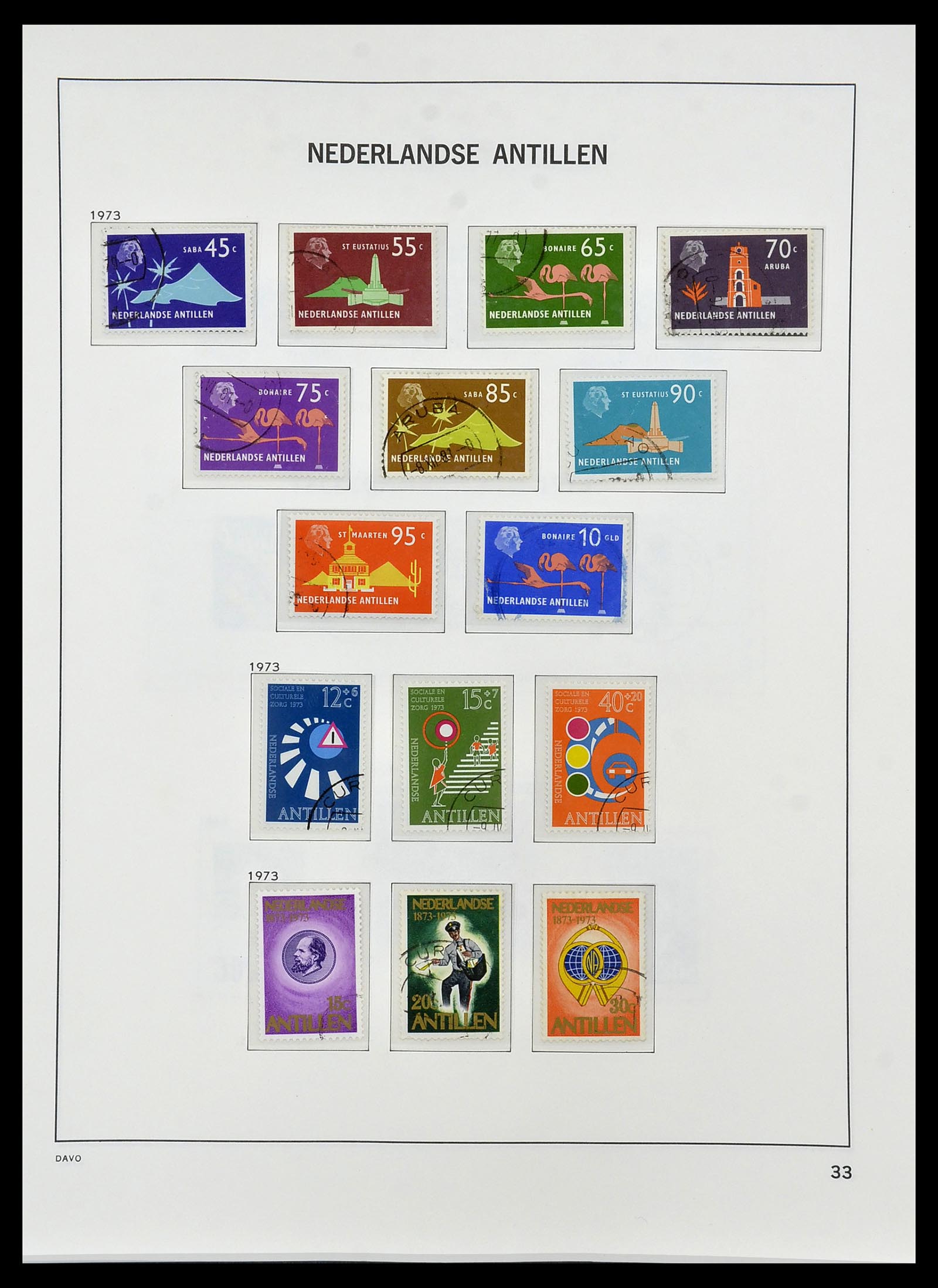 34455 043 - Postzegelverzameling 34455 Curaçao/Antillen 1873-1999.