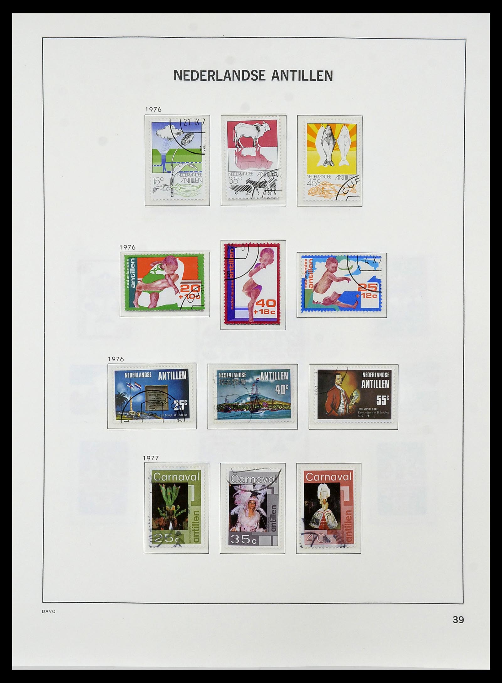 34455 049 - Postzegelverzameling 34455 Curaçao/Antillen 1873-1999.