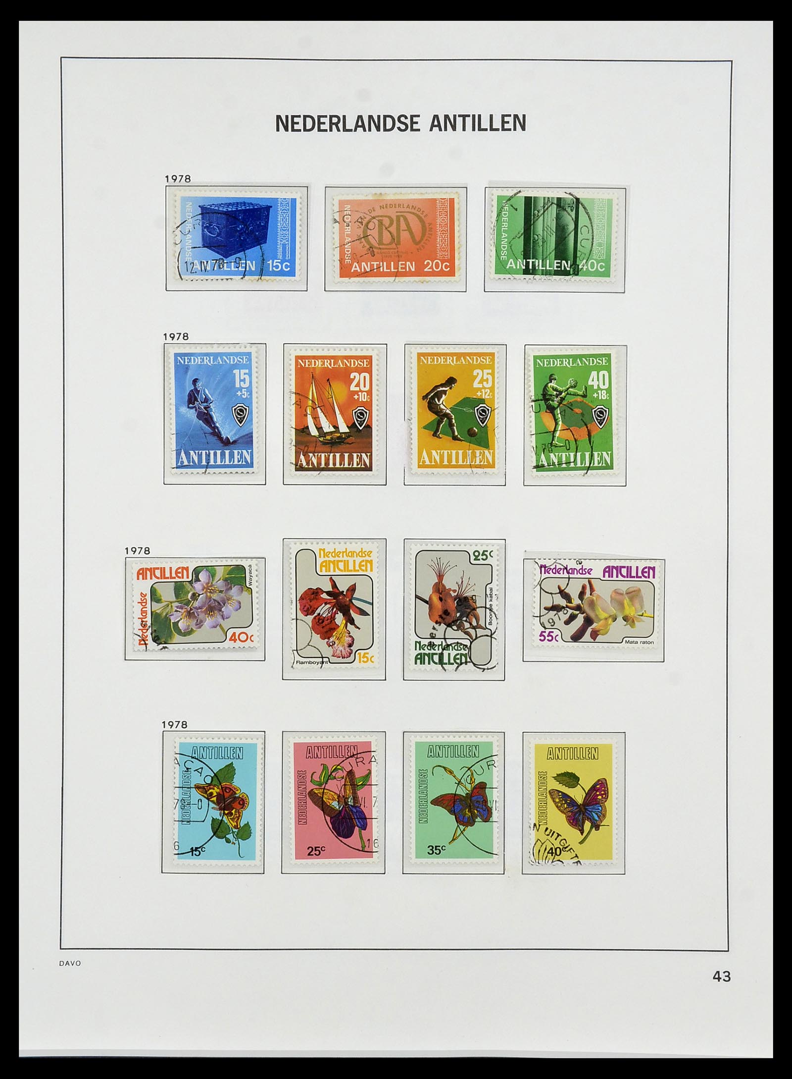 34455 054 - Postzegelverzameling 34455 Curaçao/Antillen 1873-1999.