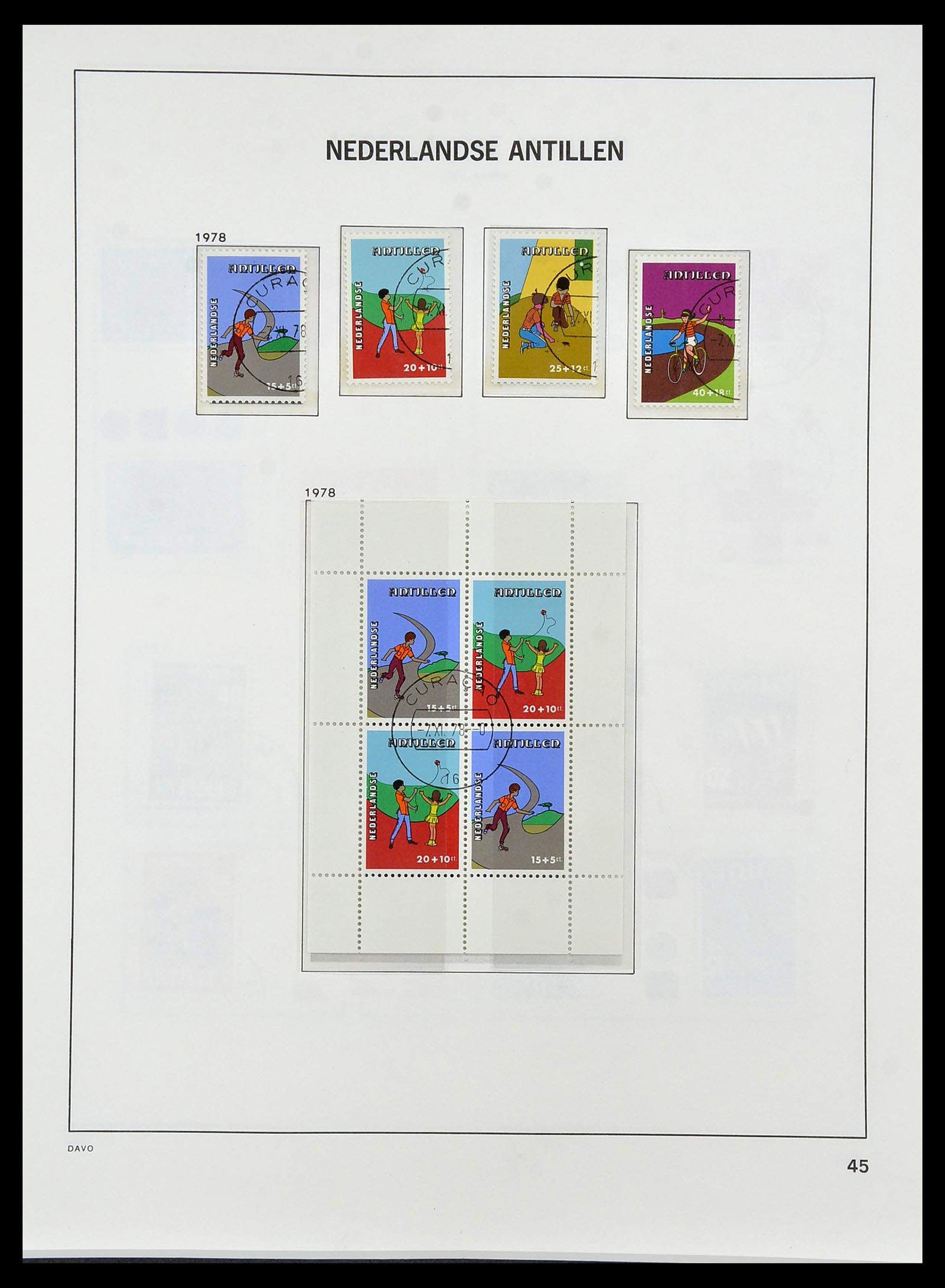 34455 056 - Postzegelverzameling 34455 Curaçao/Antillen 1873-1999.