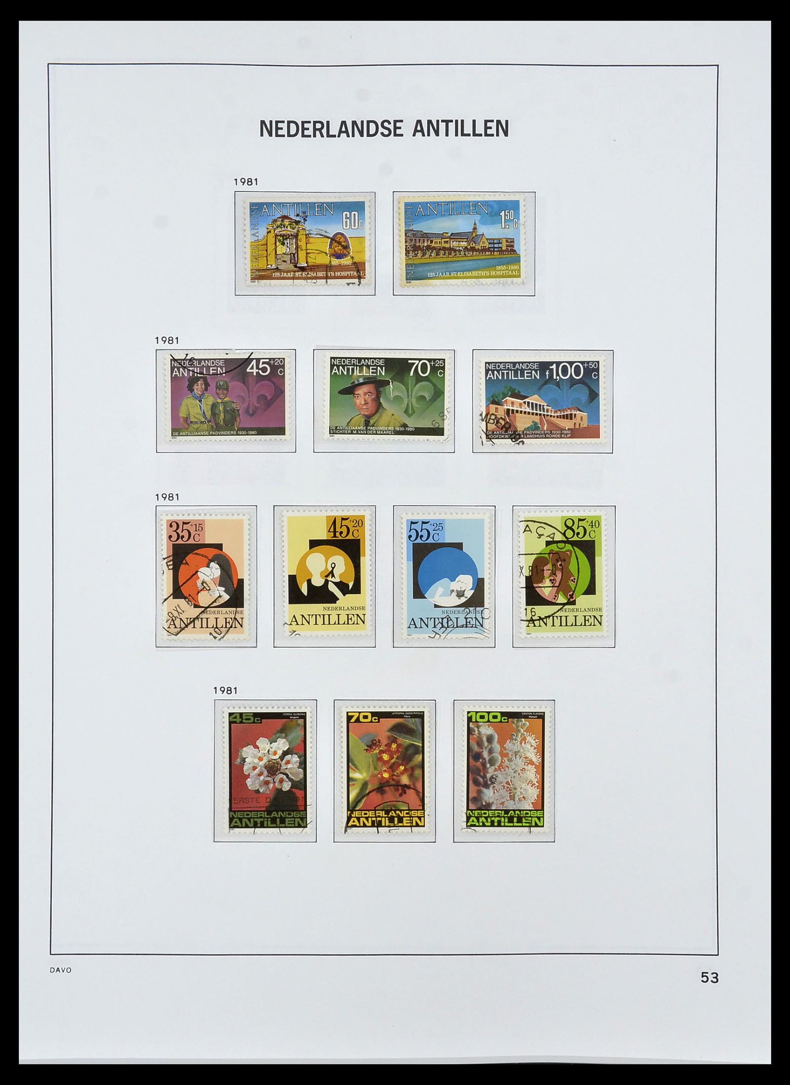 34455 068 - Postzegelverzameling 34455 Curaçao/Antillen 1873-1999.