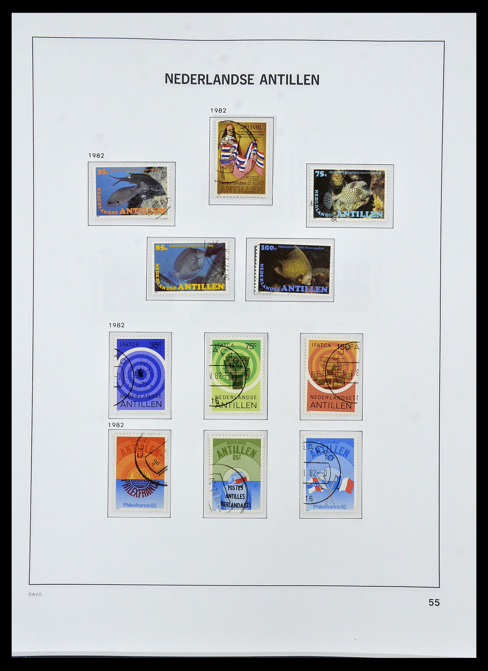 34455 070 - Postzegelverzameling 34455 Curaçao/Antillen 1873-1999.