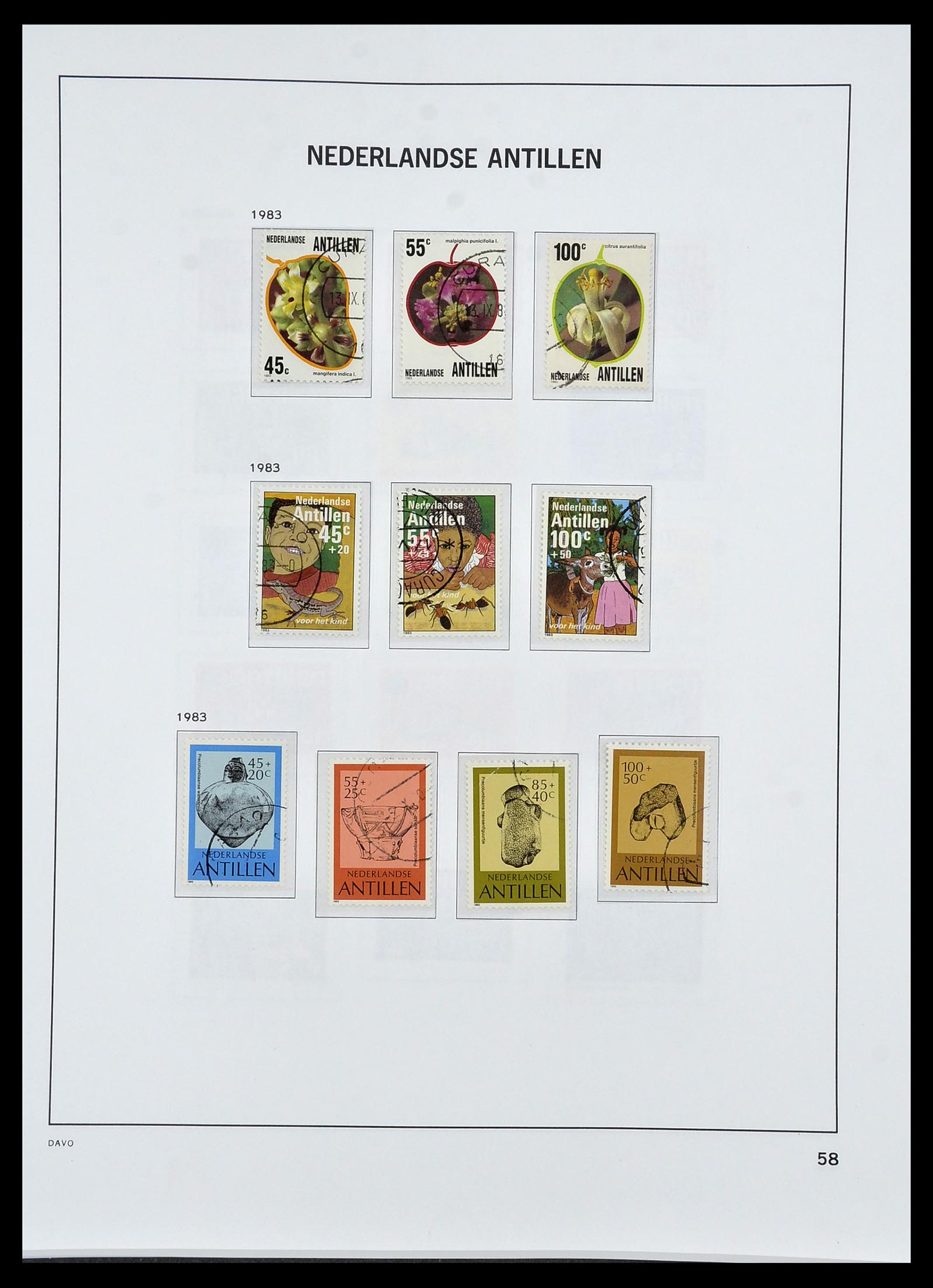 34455 073 - Postzegelverzameling 34455 Curaçao/Antillen 1873-1999.