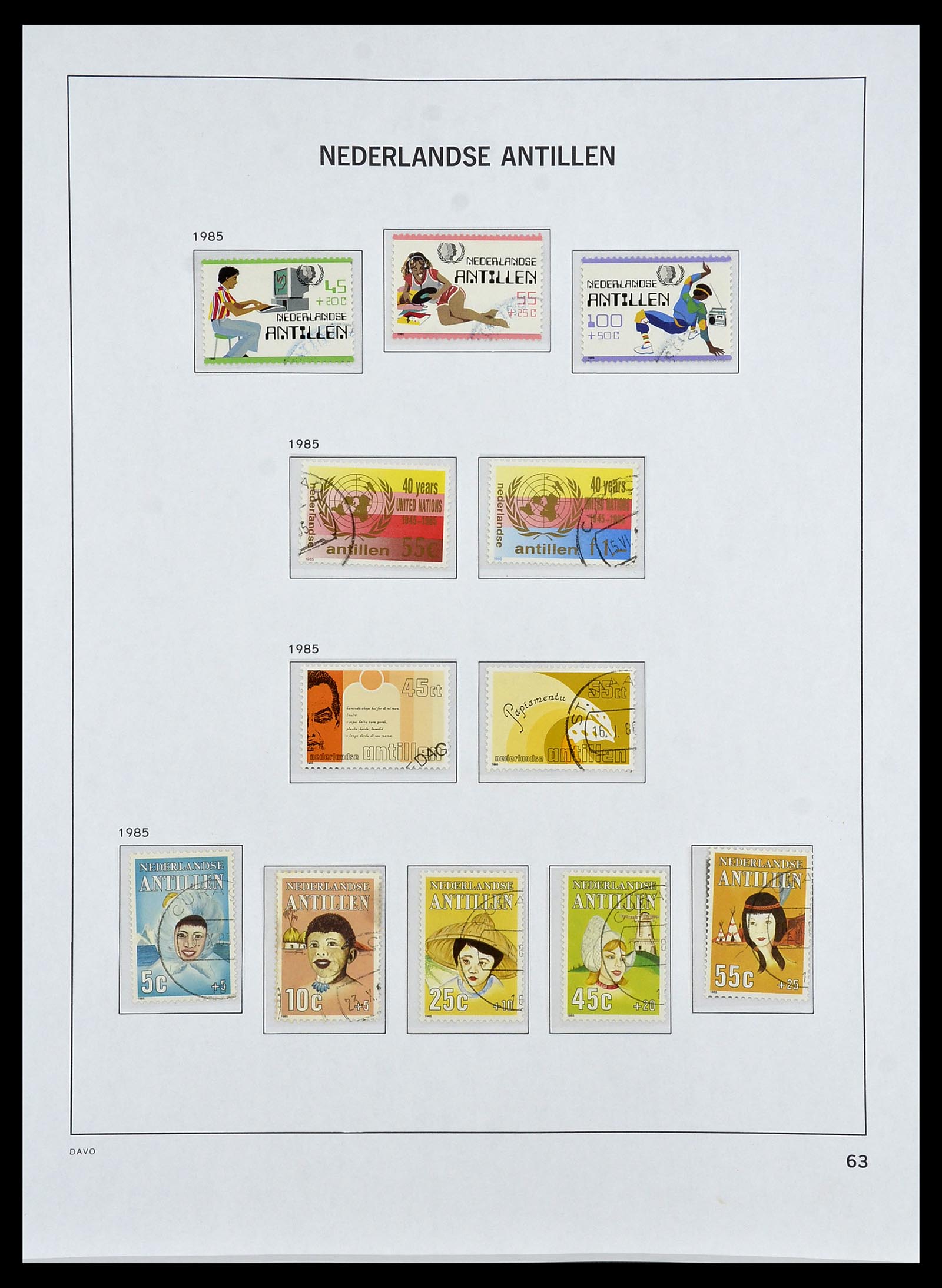 34455 078 - Postzegelverzameling 34455 Curaçao/Antillen 1873-1999.