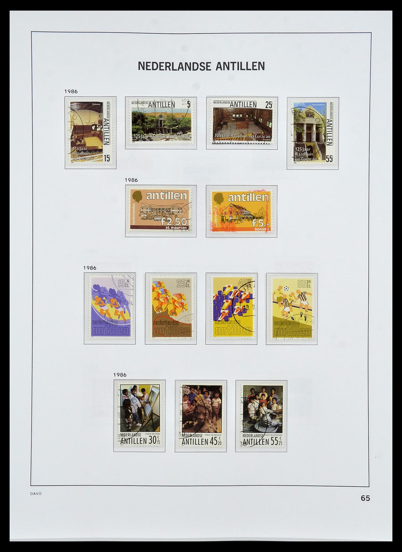 34455 082 - Postzegelverzameling 34455 Curaçao/Antillen 1873-1999.