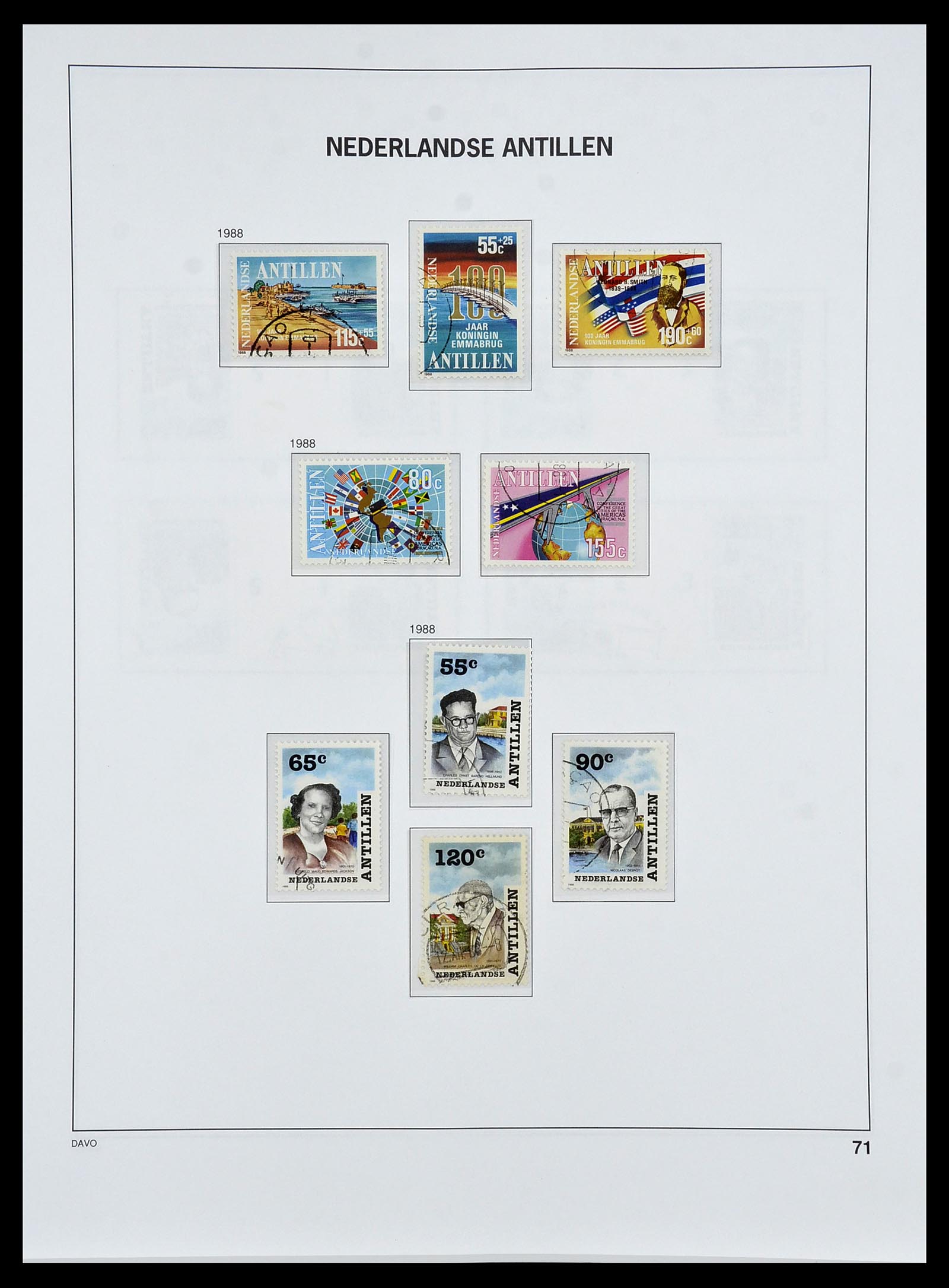 34455 088 - Postzegelverzameling 34455 Curaçao/Antillen 1873-1999.