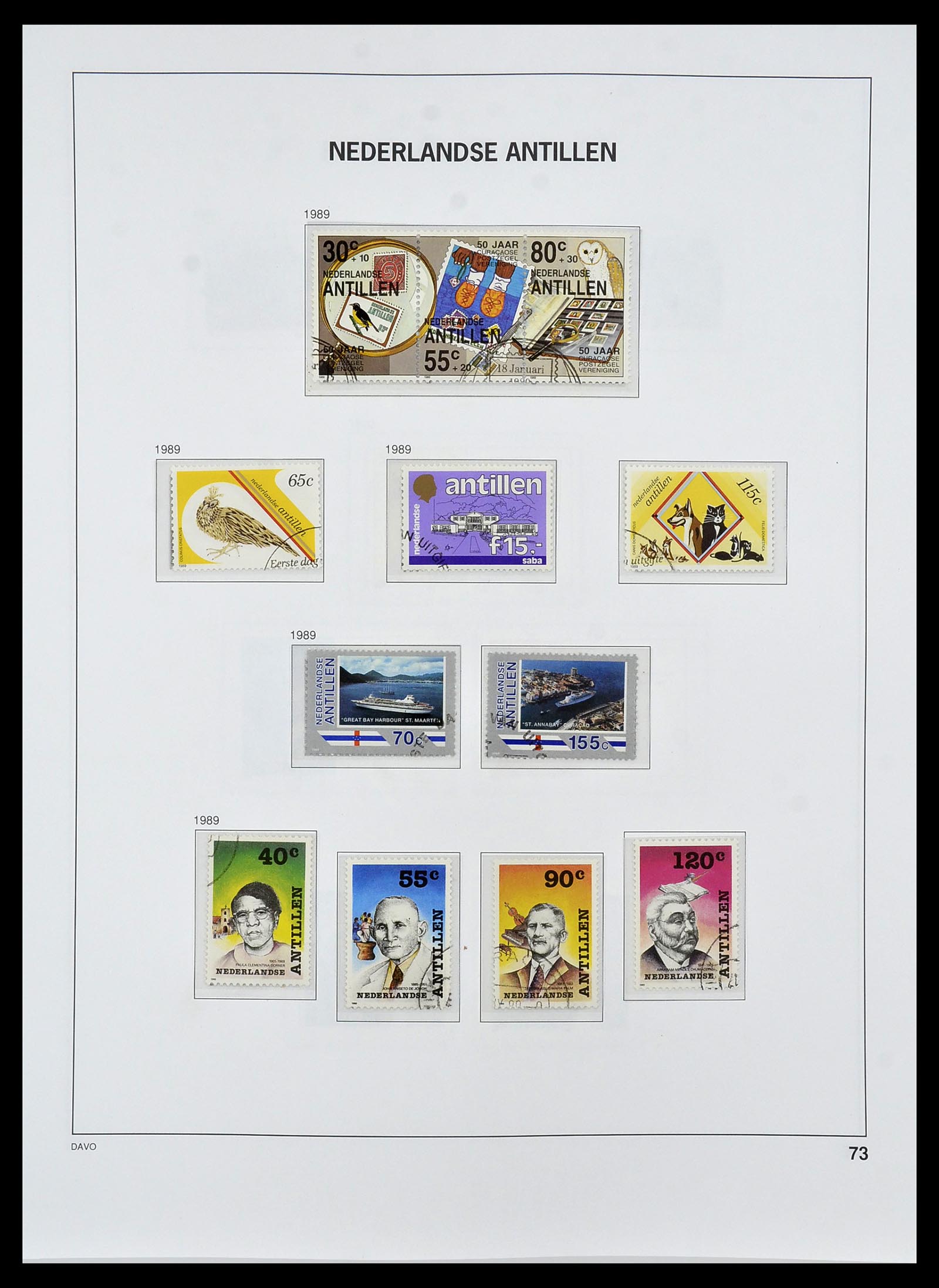 34455 091 - Postzegelverzameling 34455 Curaçao/Antillen 1873-1999.