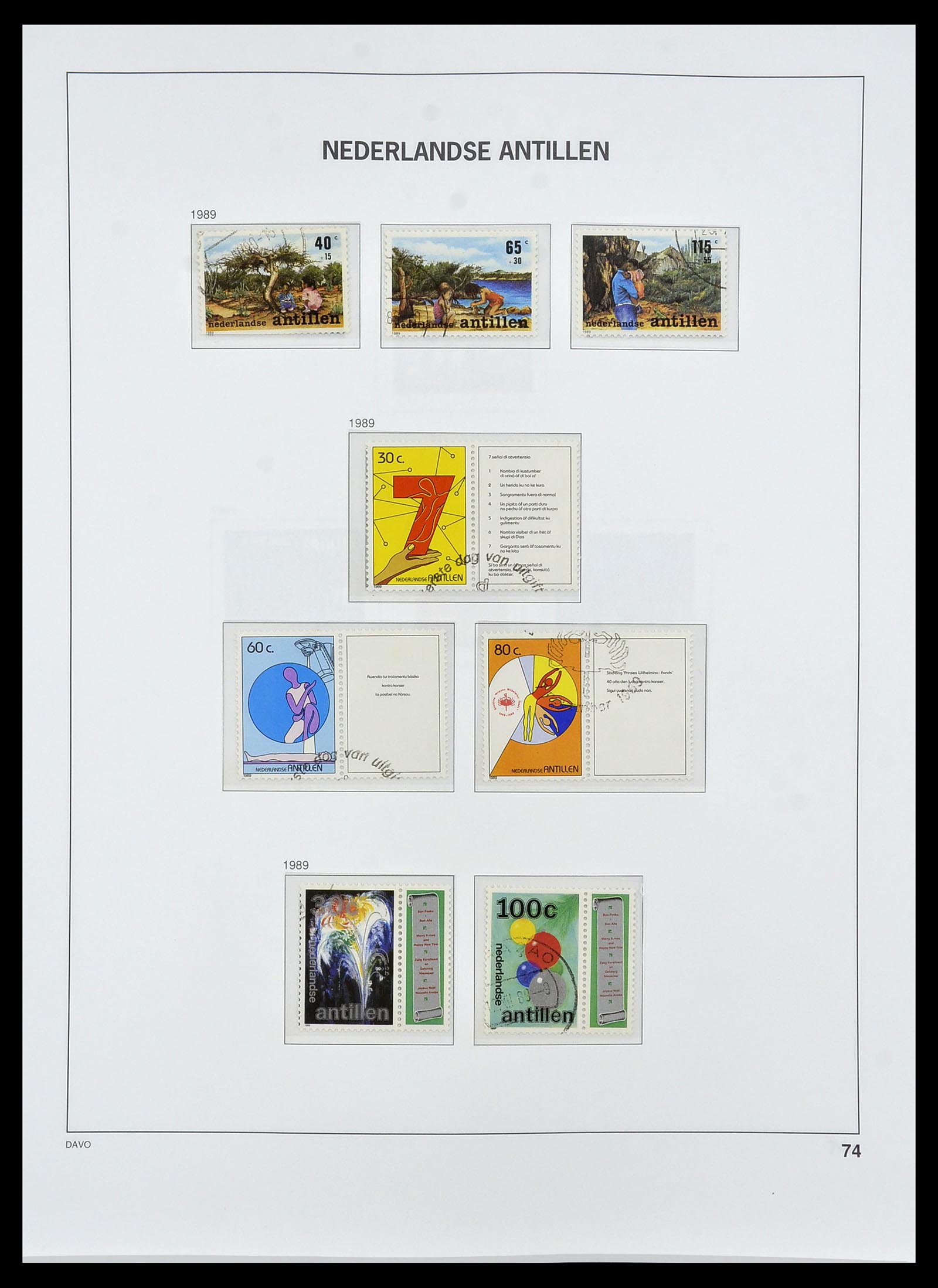 34455 092 - Postzegelverzameling 34455 Curaçao/Antillen 1873-1999.