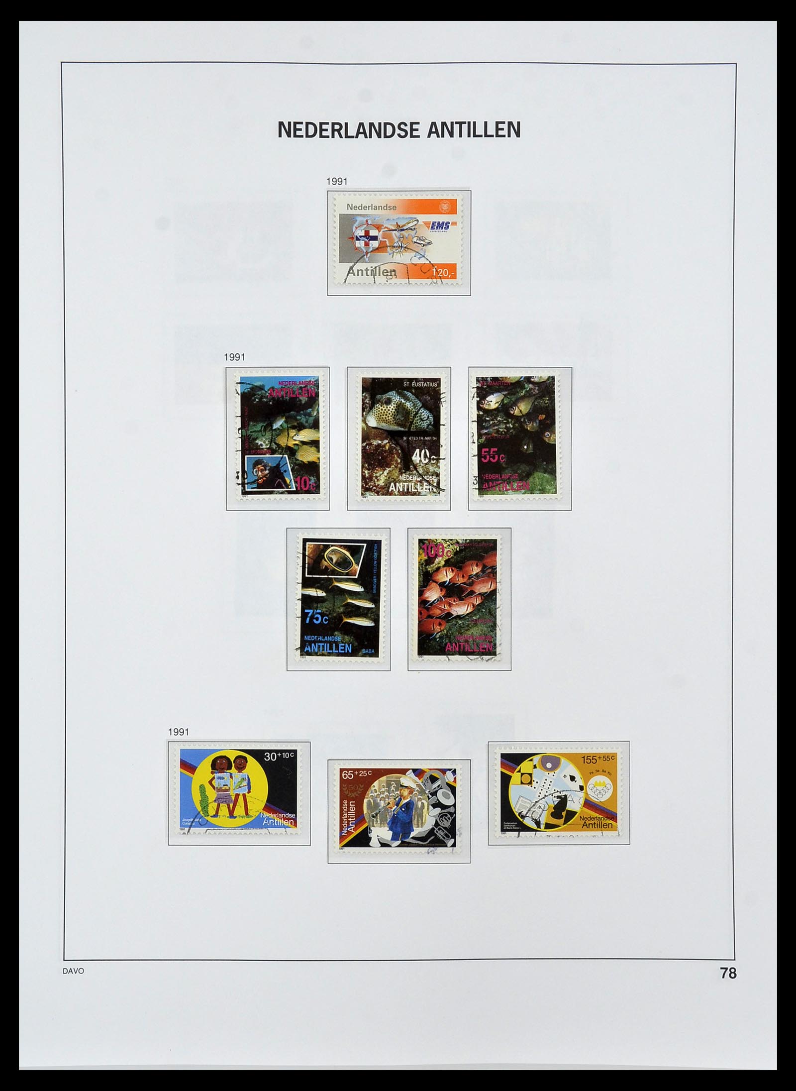 34455 097 - Postzegelverzameling 34455 Curaçao/Antillen 1873-1999.
