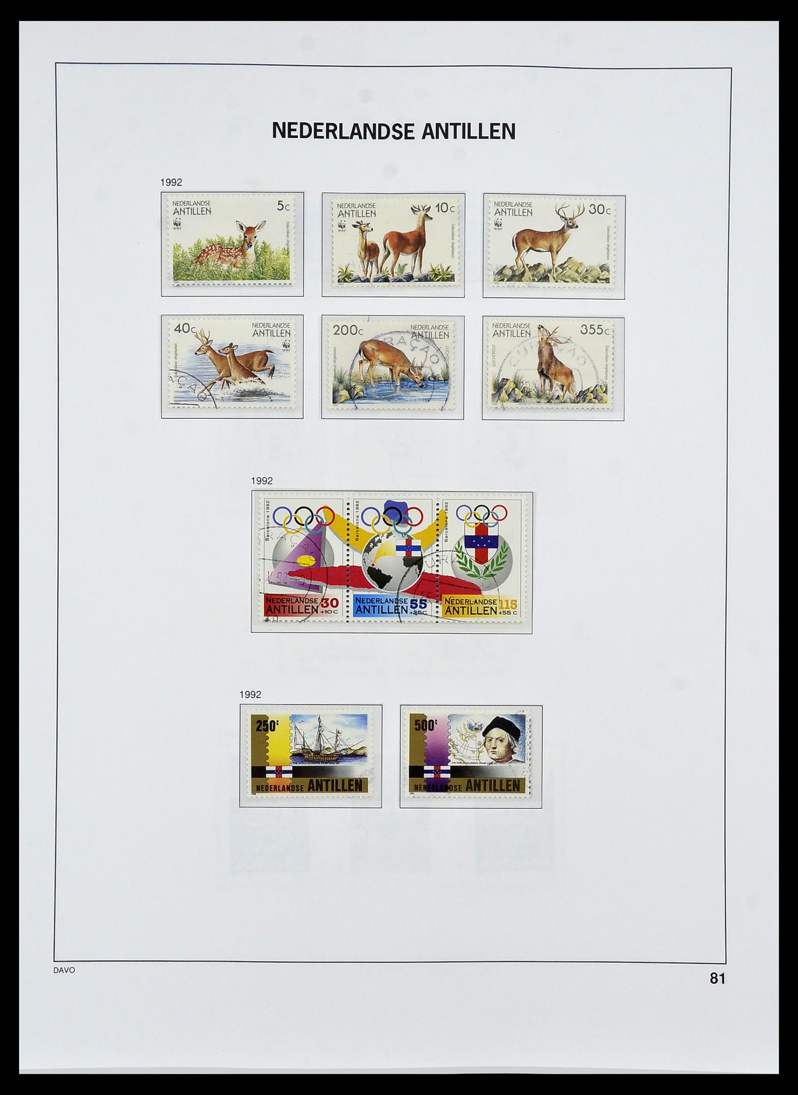 34455 100 - Postzegelverzameling 34455 Curaçao/Antillen 1873-1999.