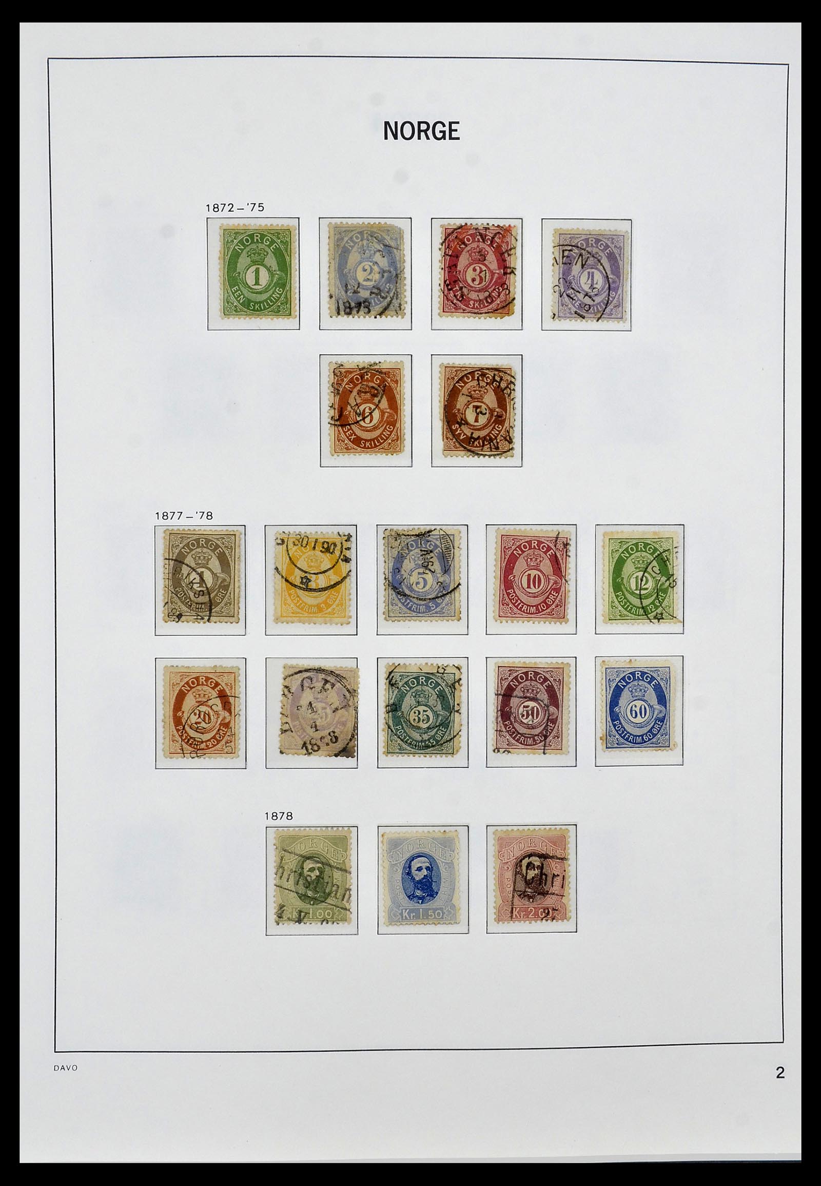 34458 002 - Postzegelverzameling 34458 Noorwegen 1855-1999.