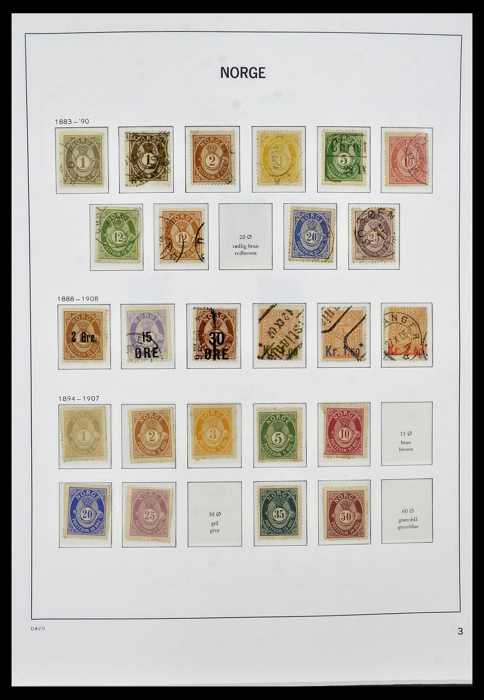 34458 003 - Postzegelverzameling 34458 Noorwegen 1855-1999.