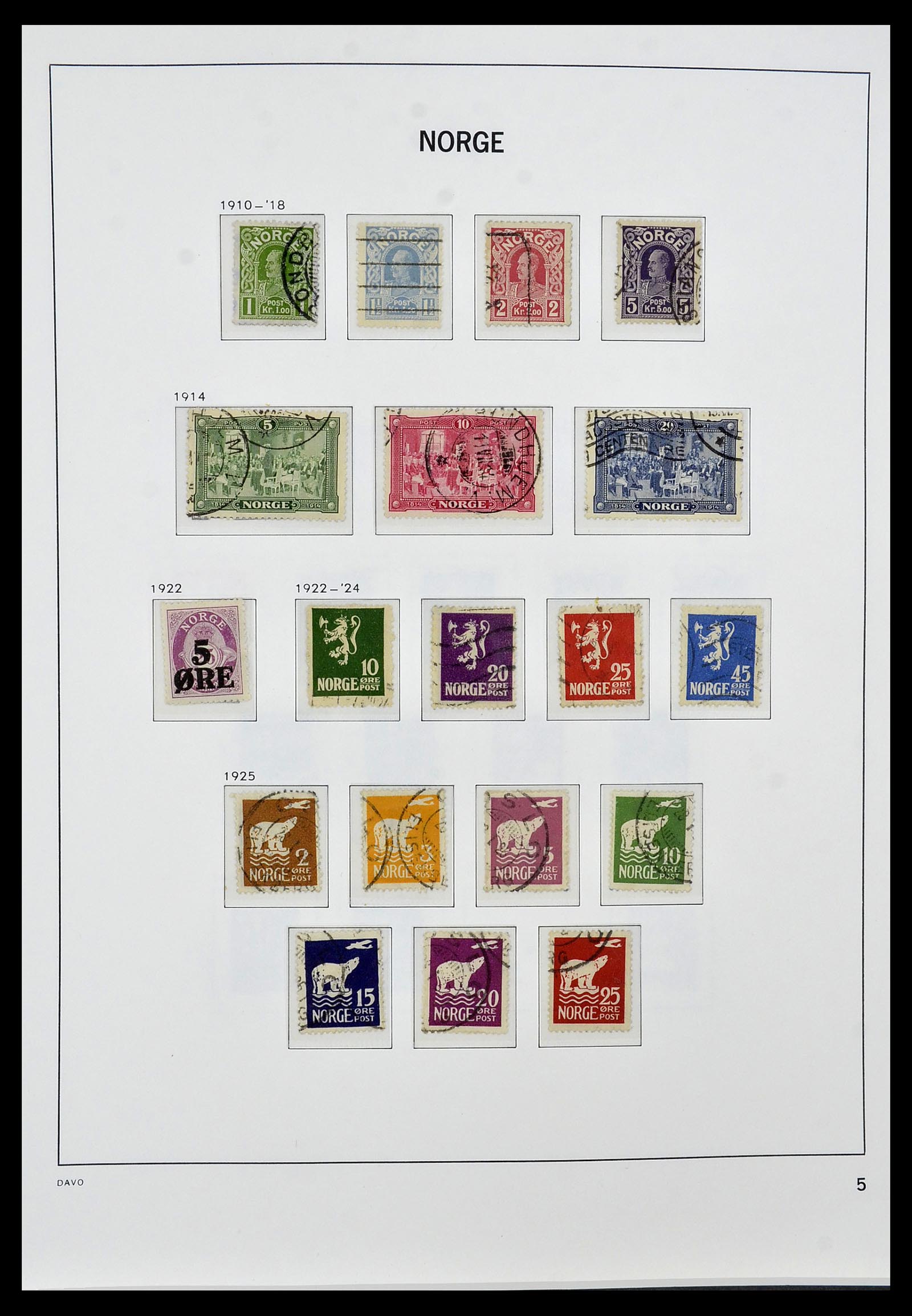 34458 007 - Postzegelverzameling 34458 Noorwegen 1855-1999.