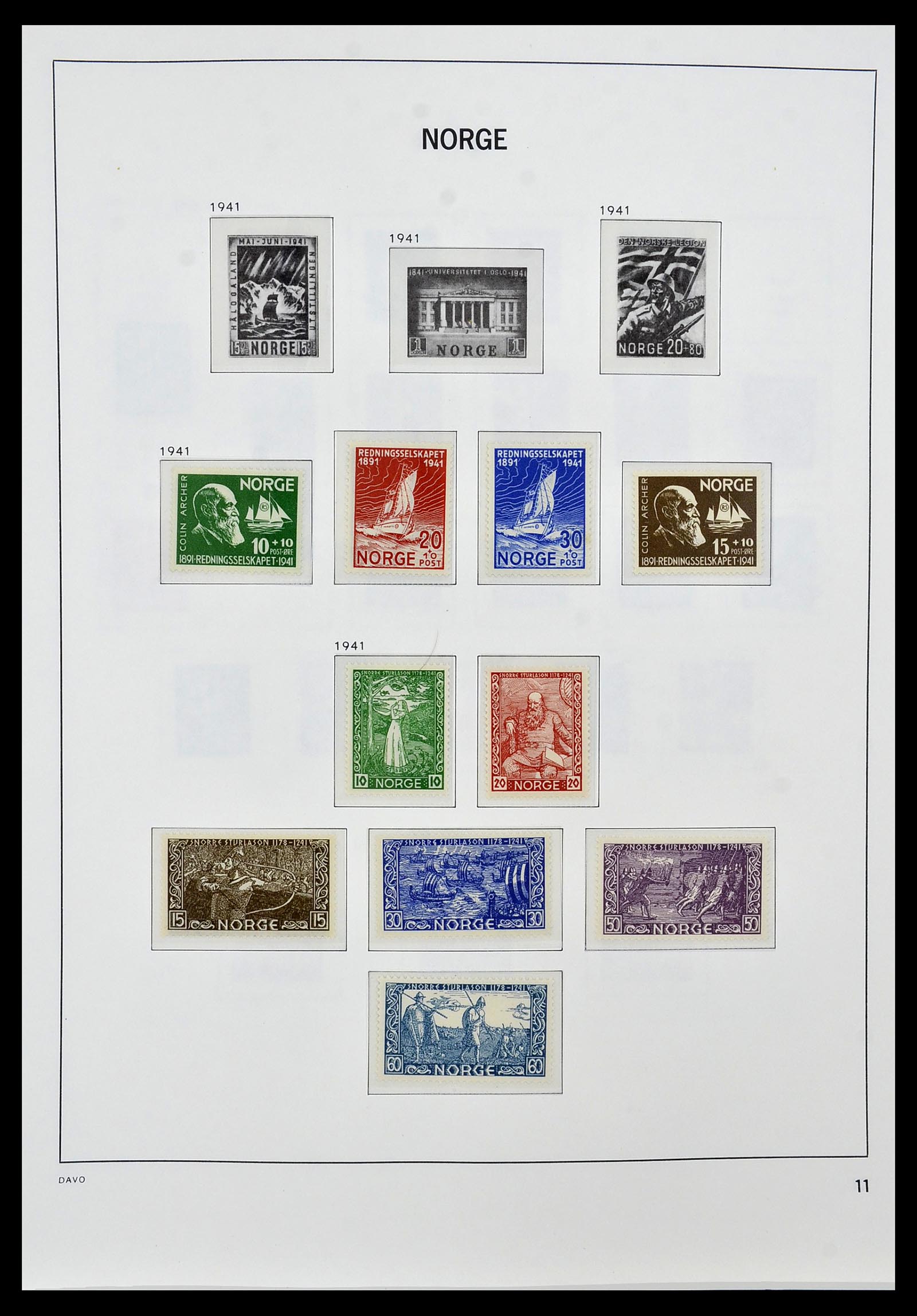 34458 013 - Postzegelverzameling 34458 Noorwegen 1855-1999.