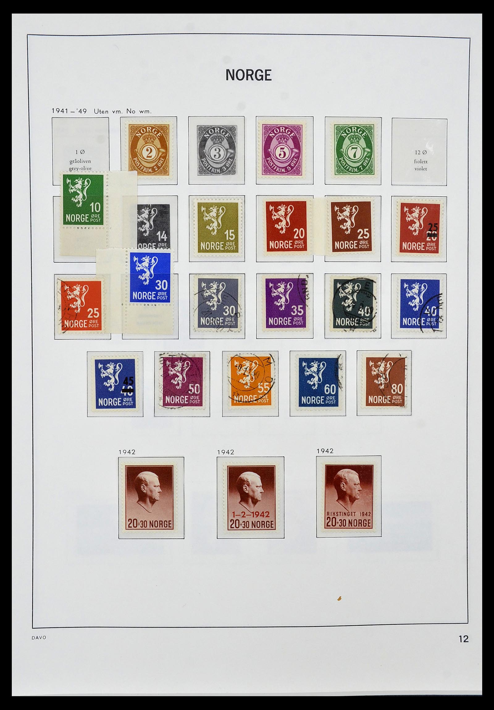 34458 014 - Postzegelverzameling 34458 Noorwegen 1855-1999.