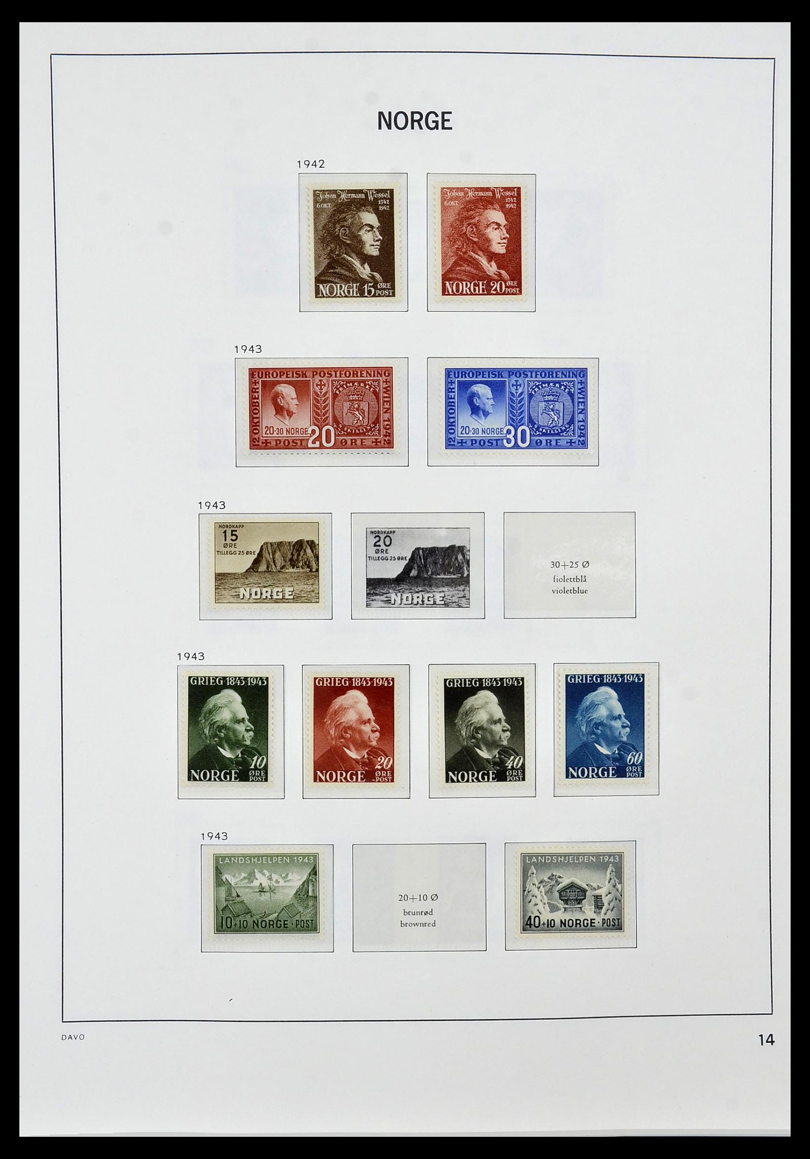 34458 016 - Postzegelverzameling 34458 Noorwegen 1855-1999.