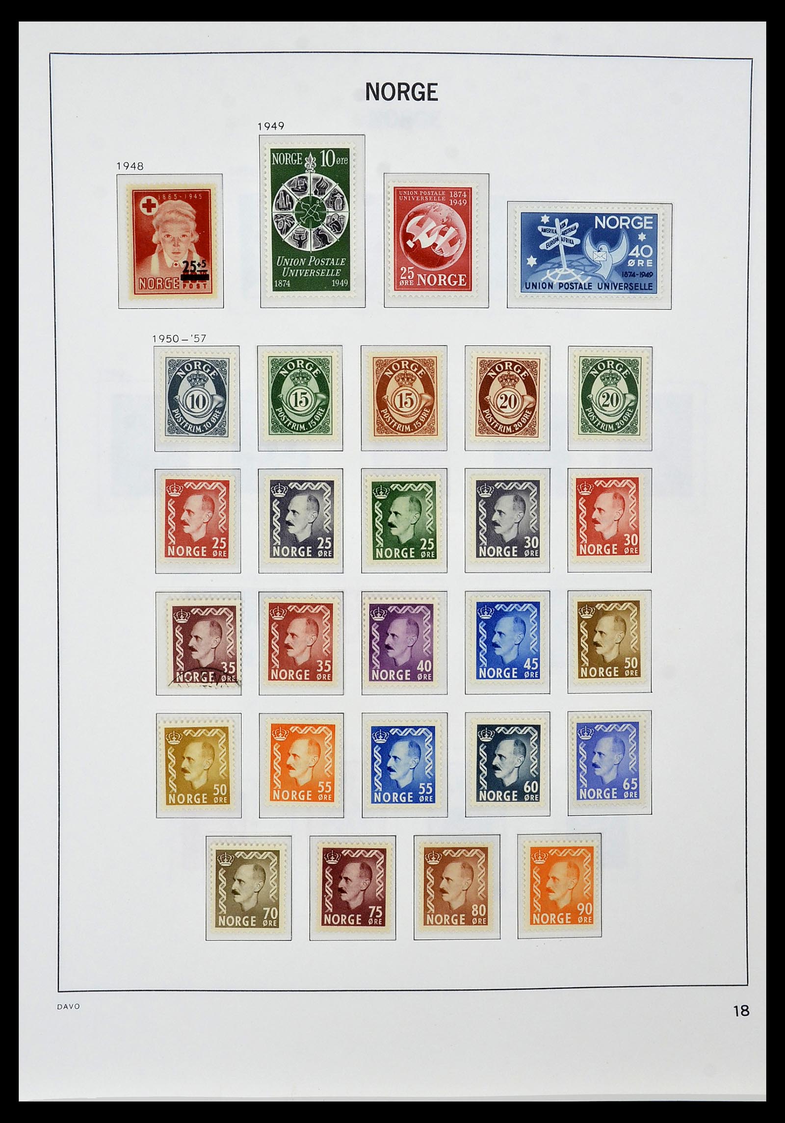34458 020 - Postzegelverzameling 34458 Noorwegen 1855-1999.
