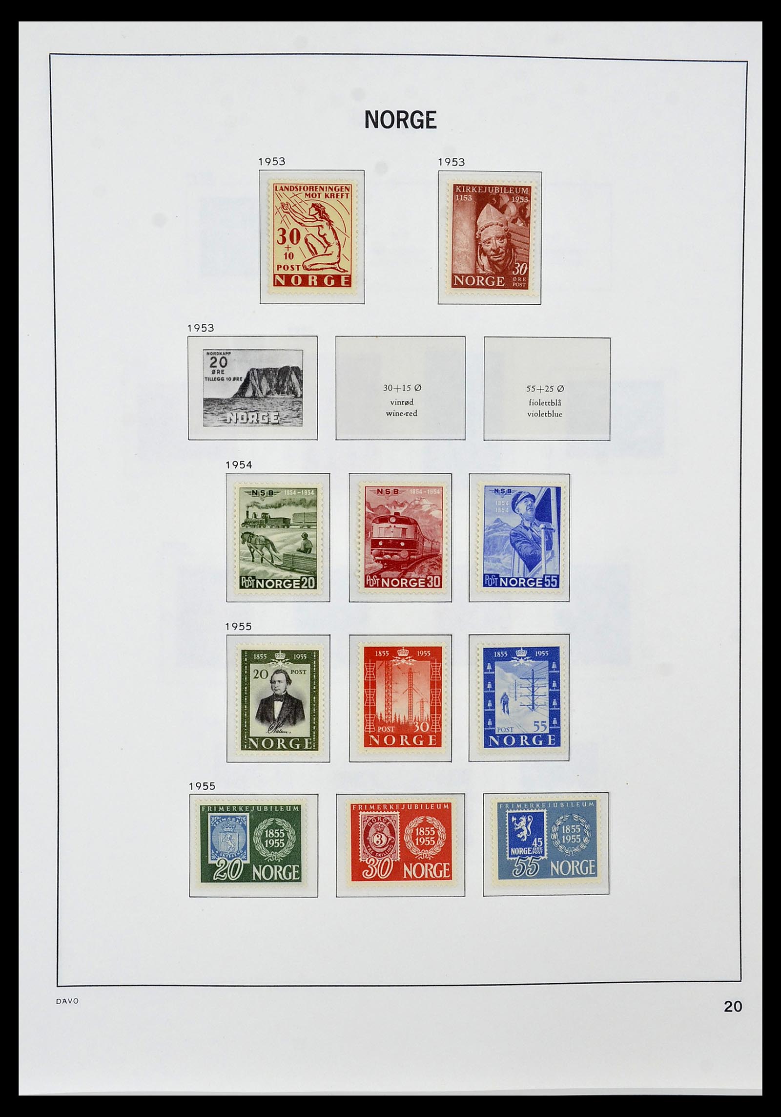 34458 022 - Postzegelverzameling 34458 Noorwegen 1855-1999.