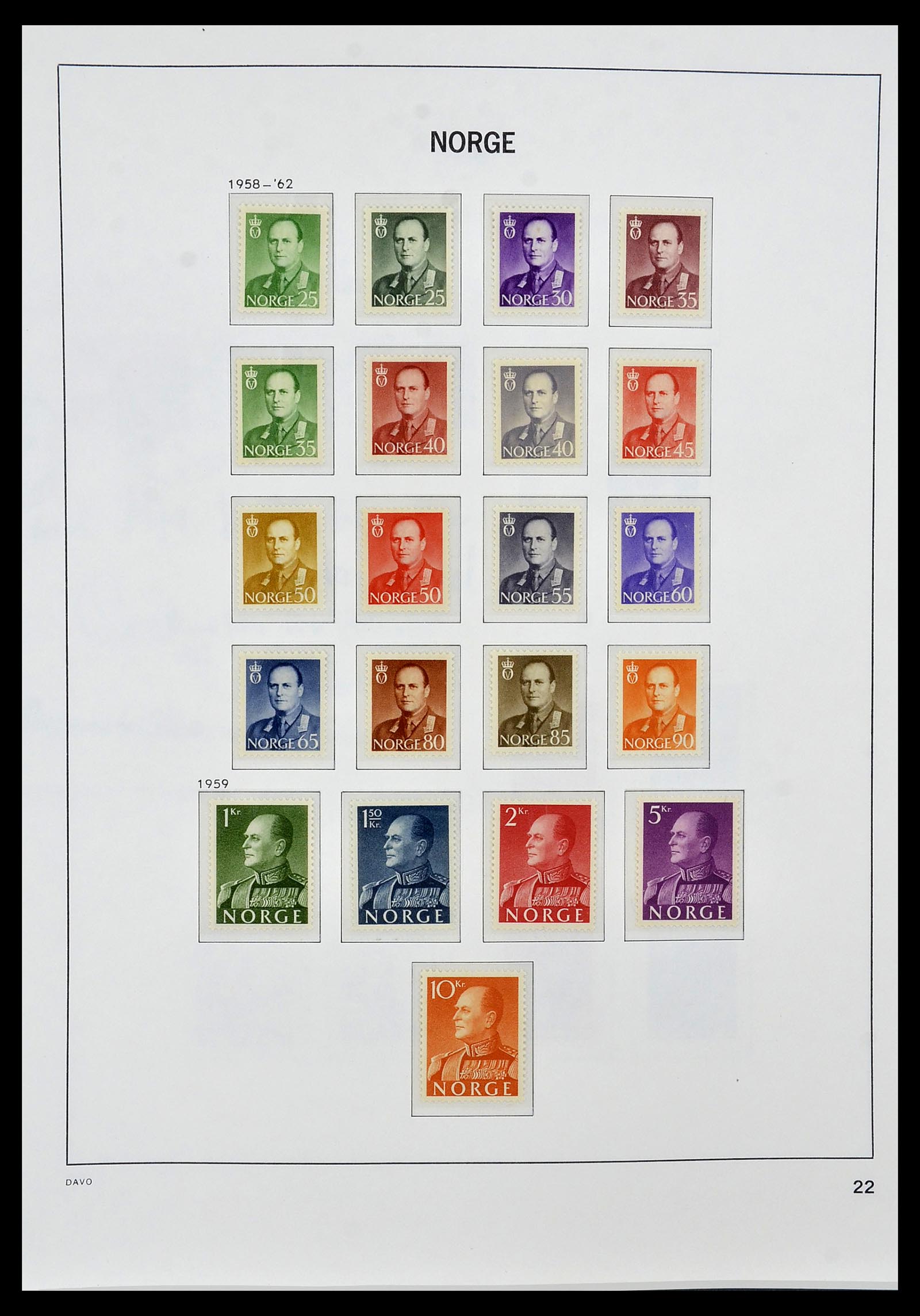 34458 024 - Postzegelverzameling 34458 Noorwegen 1855-1999.