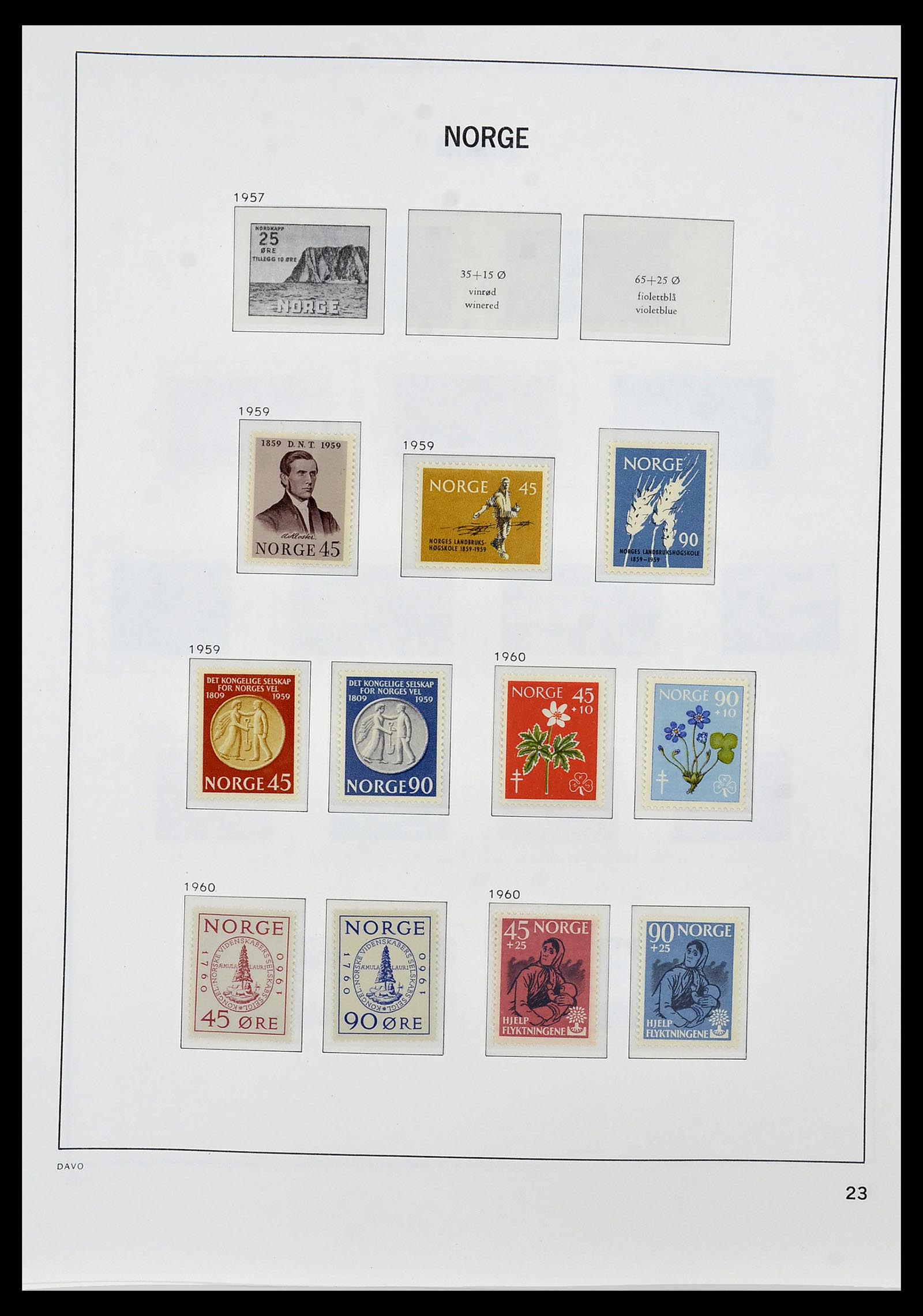34458 025 - Postzegelverzameling 34458 Noorwegen 1855-1999.