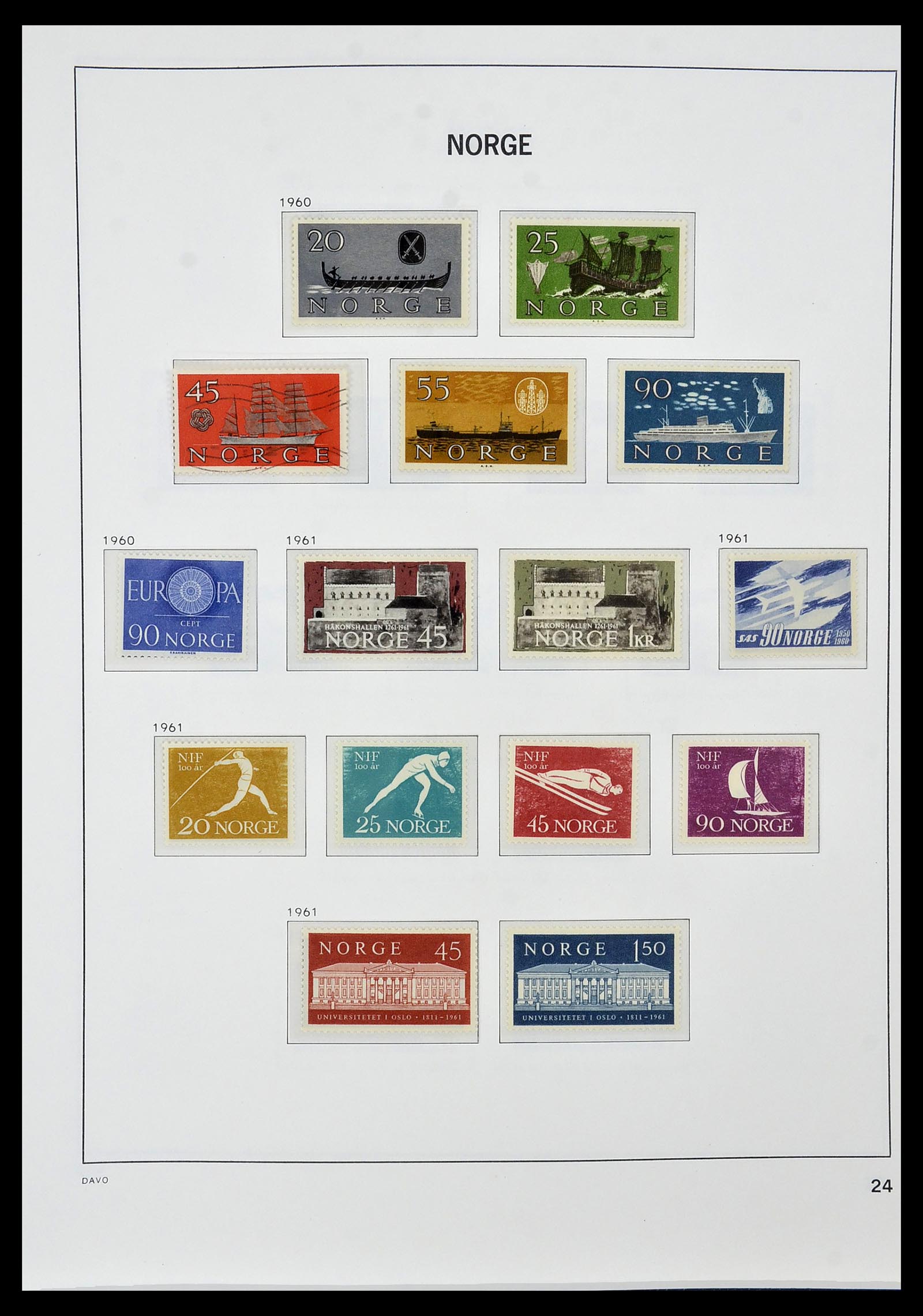 34458 027 - Postzegelverzameling 34458 Noorwegen 1855-1999.