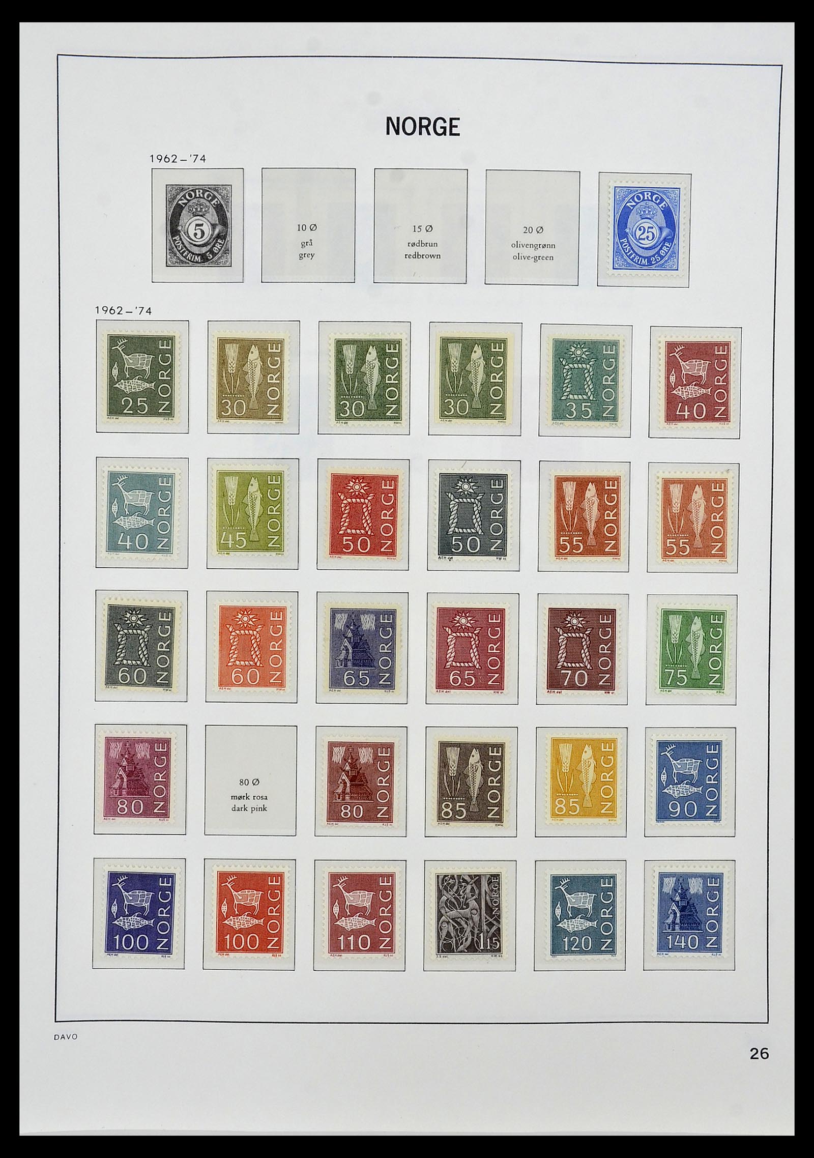 34458 029 - Postzegelverzameling 34458 Noorwegen 1855-1999.