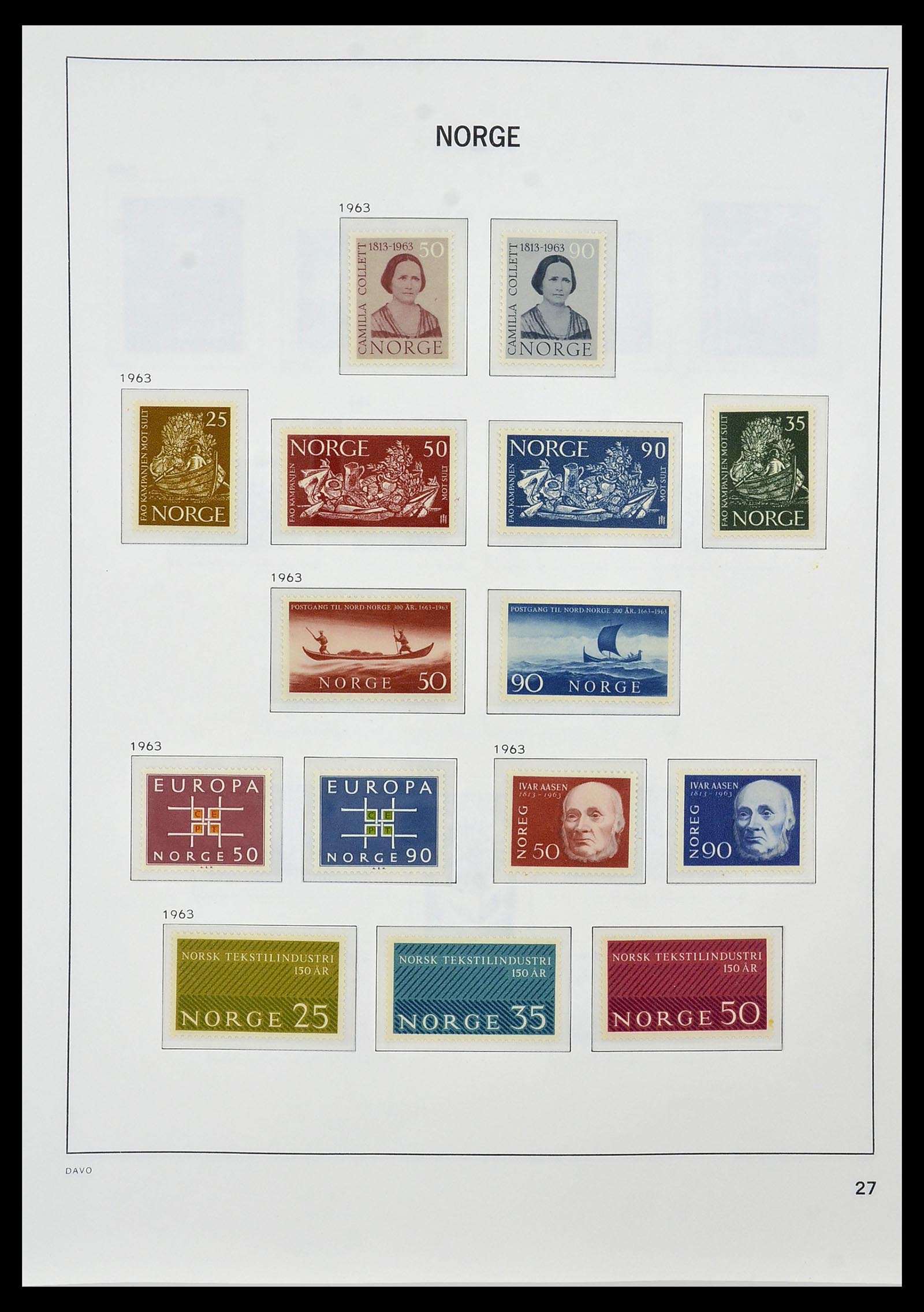 34458 031 - Postzegelverzameling 34458 Noorwegen 1855-1999.