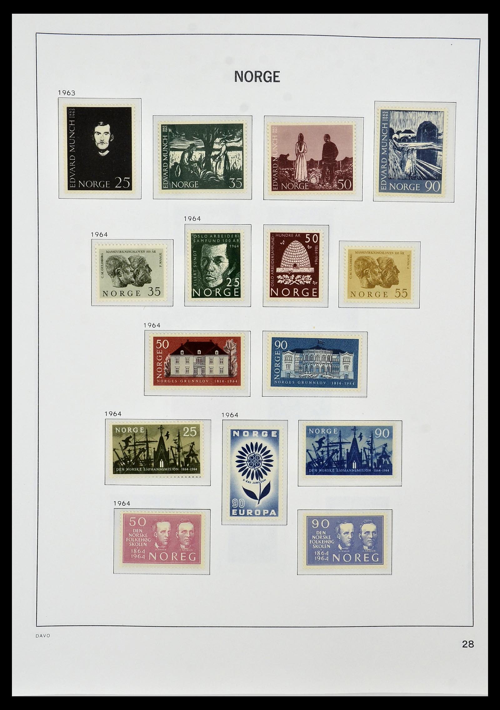34458 032 - Postzegelverzameling 34458 Noorwegen 1855-1999.