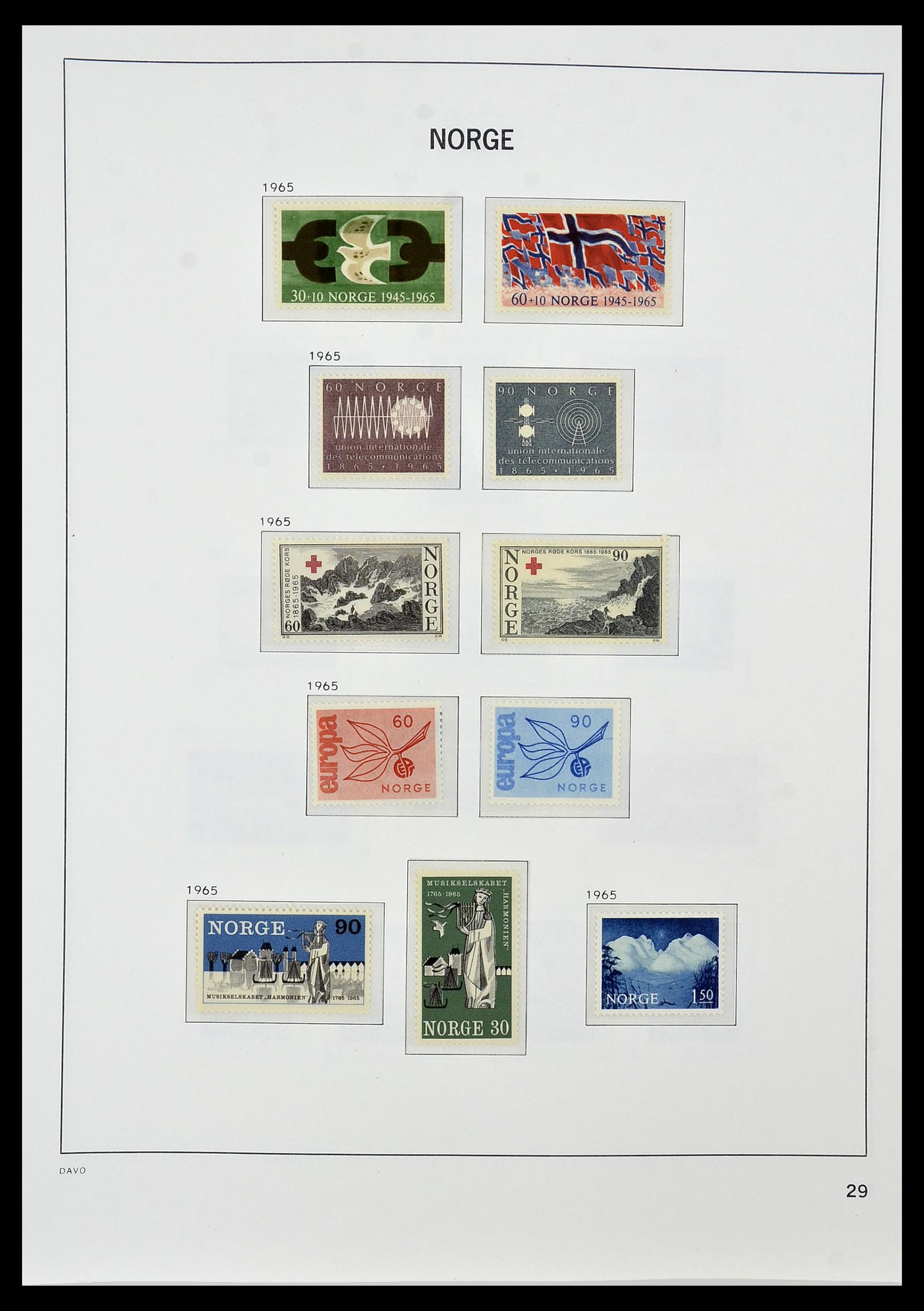 34458 033 - Postzegelverzameling 34458 Noorwegen 1855-1999.