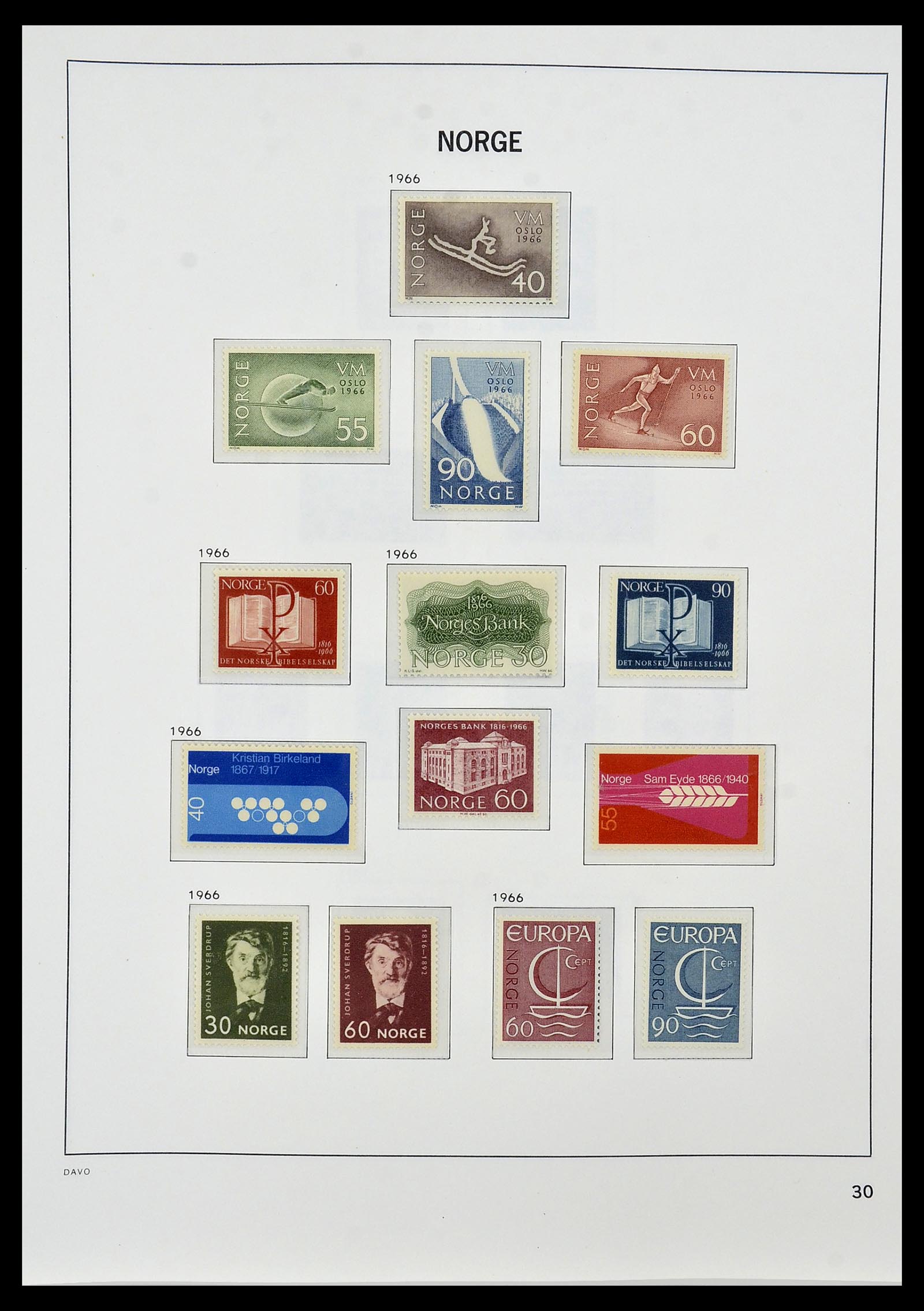 34458 034 - Postzegelverzameling 34458 Noorwegen 1855-1999.