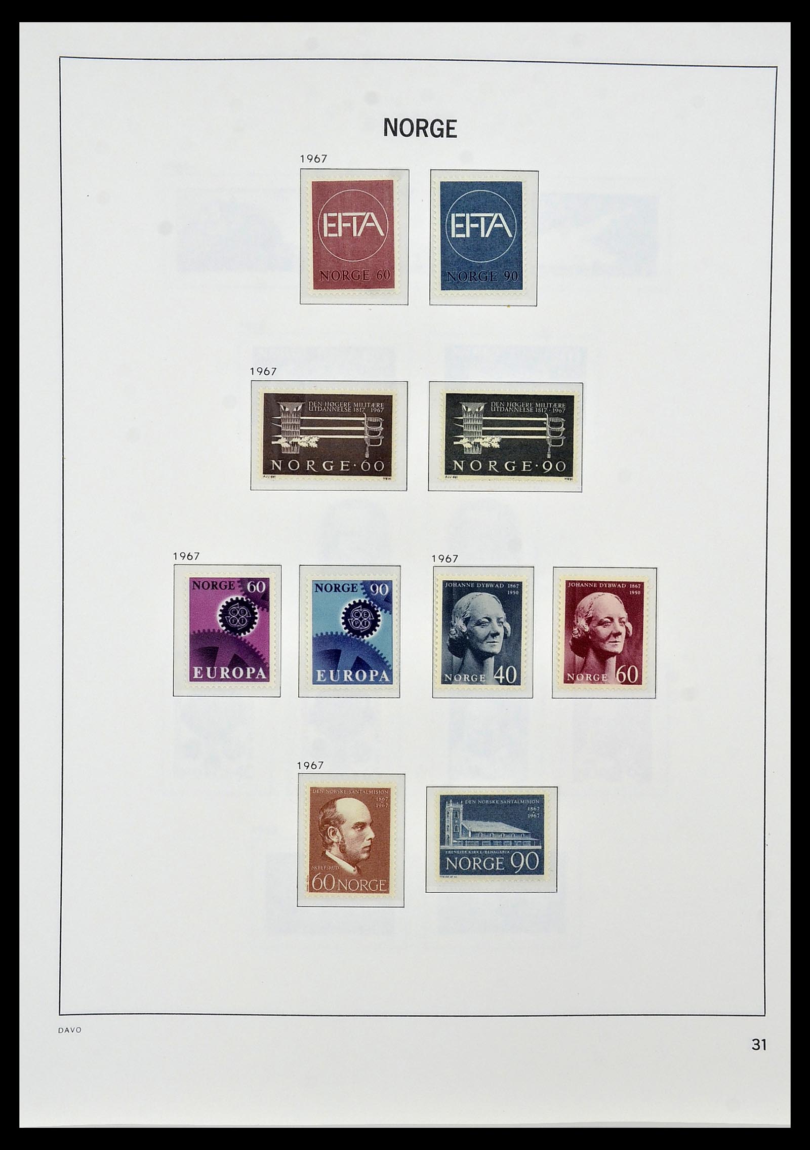 34458 035 - Postzegelverzameling 34458 Noorwegen 1855-1999.