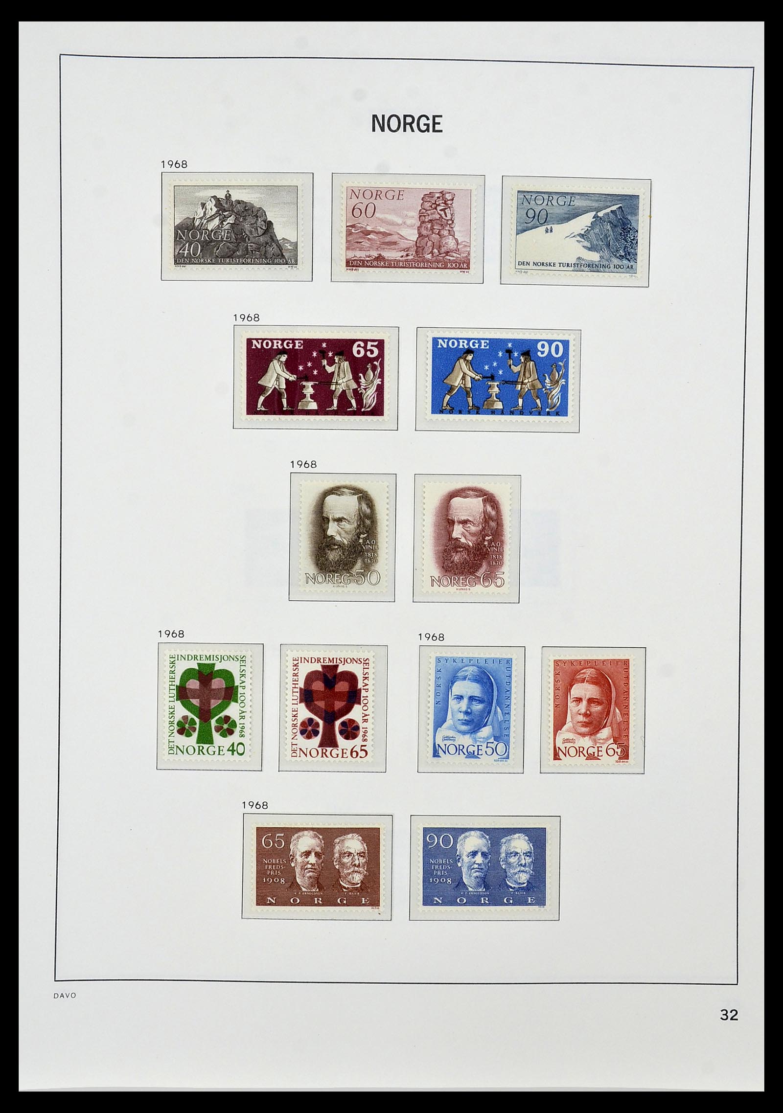 34458 036 - Postzegelverzameling 34458 Noorwegen 1855-1999.