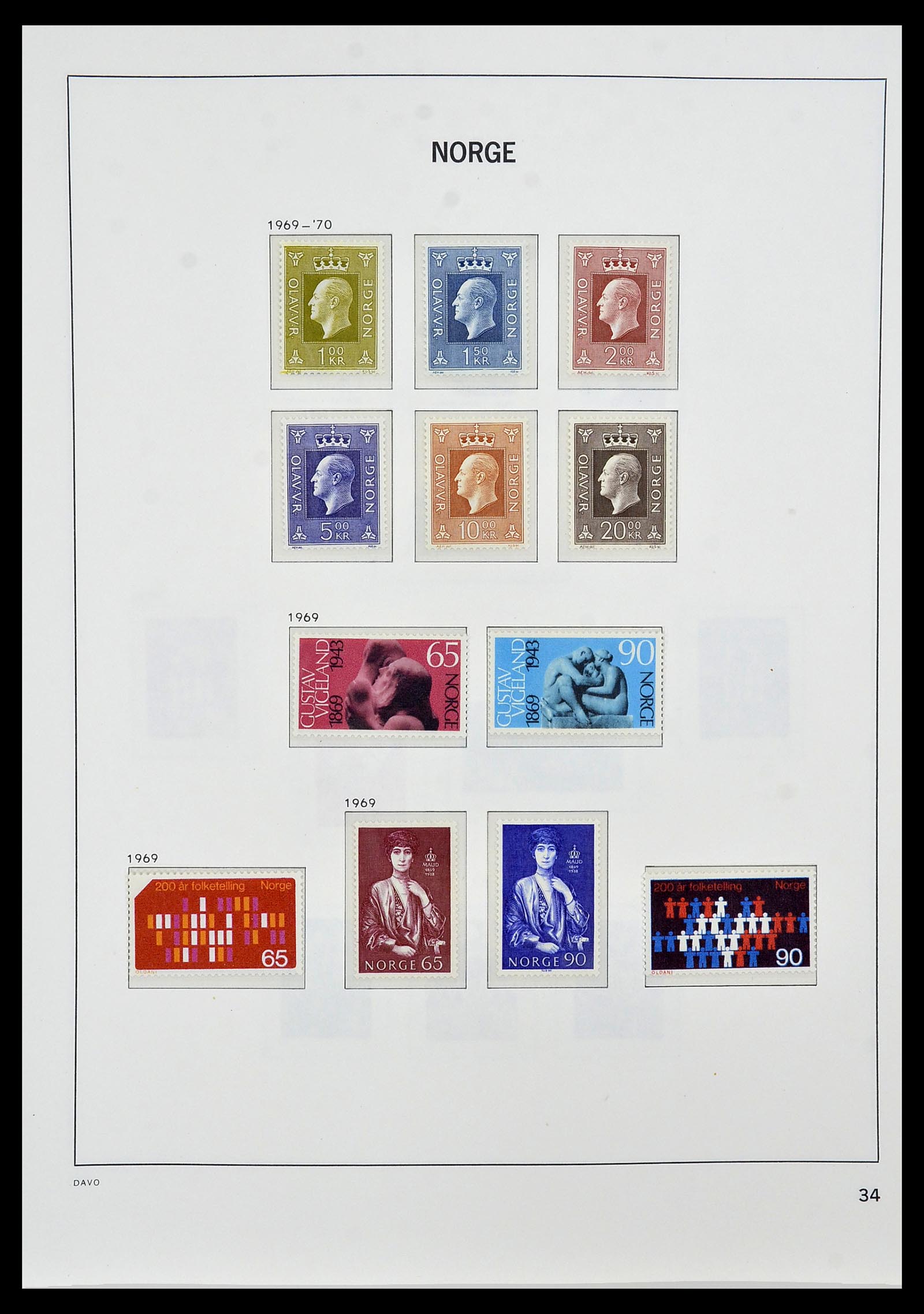 34458 038 - Postzegelverzameling 34458 Noorwegen 1855-1999.