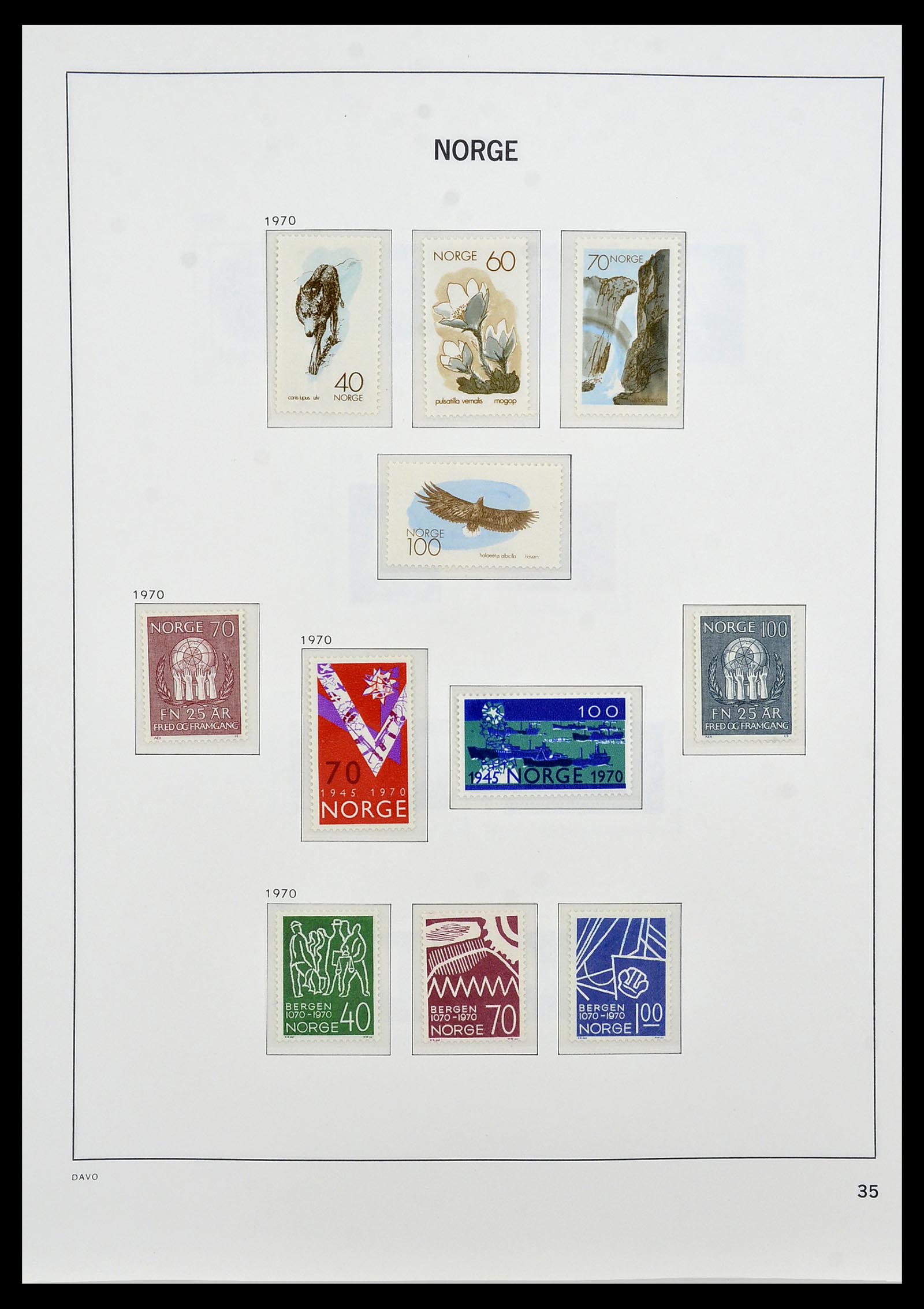 34458 039 - Postzegelverzameling 34458 Noorwegen 1855-1999.