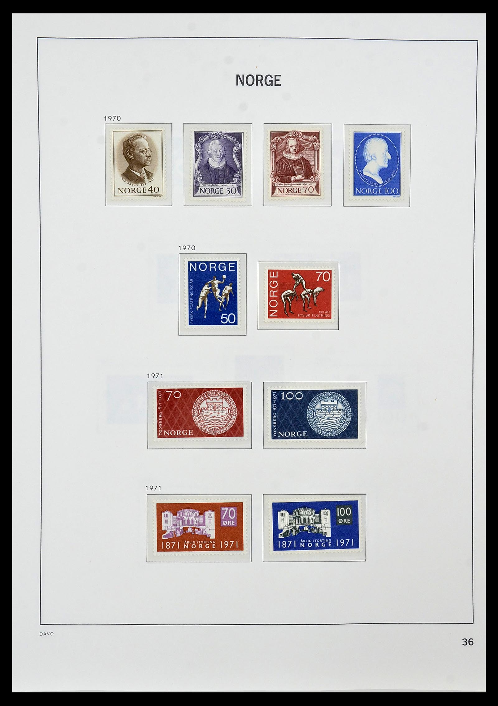 34458 040 - Postzegelverzameling 34458 Noorwegen 1855-1999.